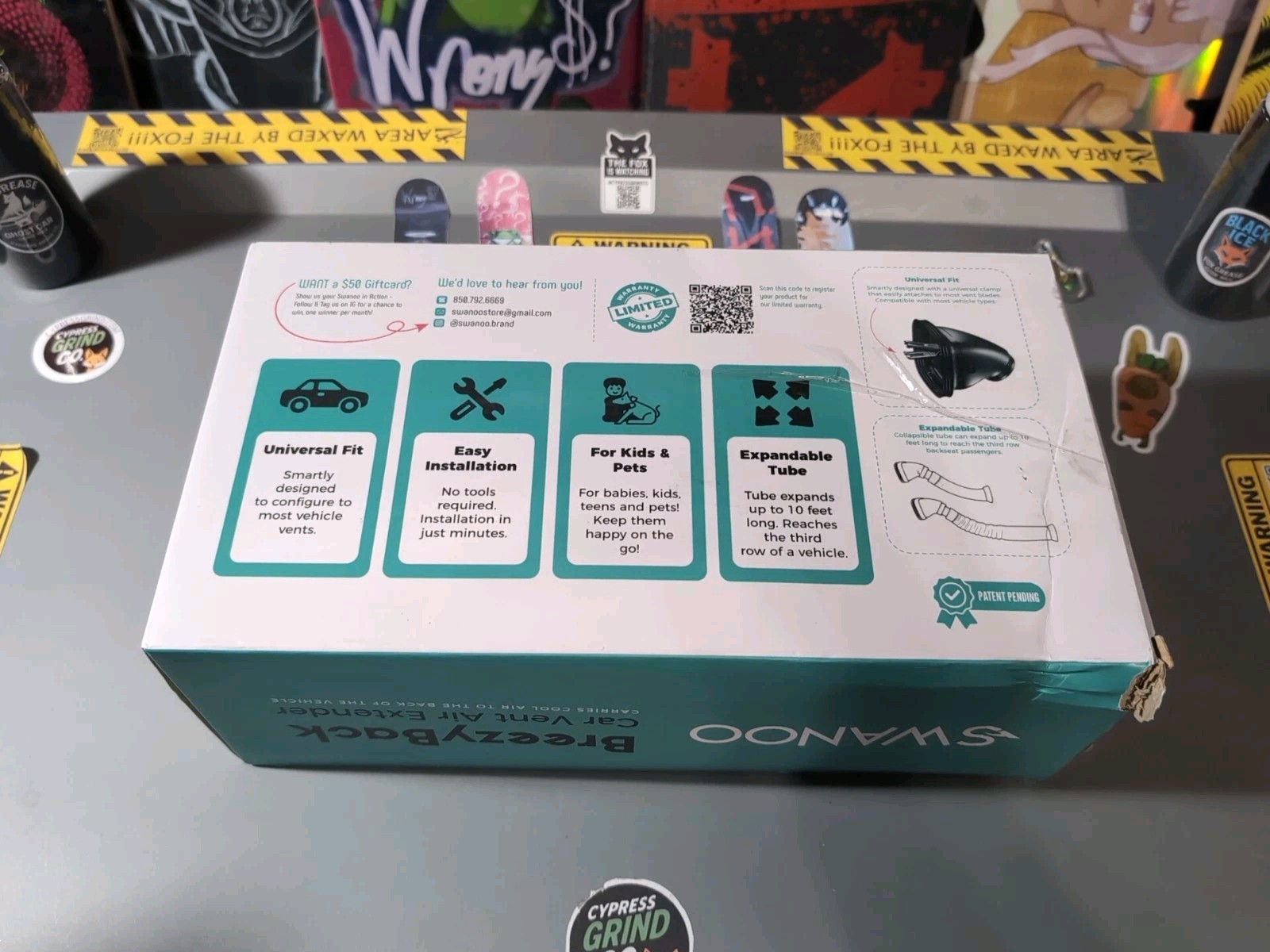 Car AC Vent Extender Hose 10FT Backseat Air Tube Kids Pets Swanoo