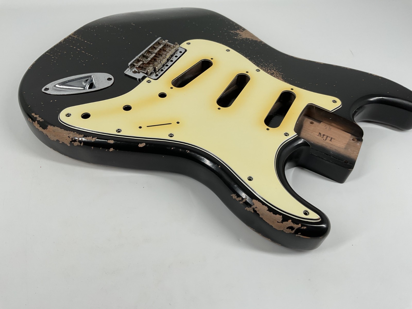 MJT Official Custom Vintage Aged Nitro Guitar Body Mark Jenny VTS Alder Black