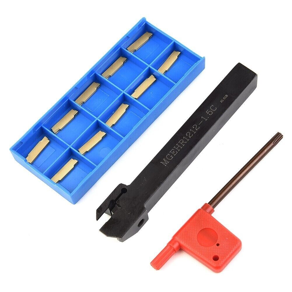MGEHR1212-1.5 Lathe Grooving Tool Holders Cut-Off 12x12x100mm +10 MGMN150 insert
