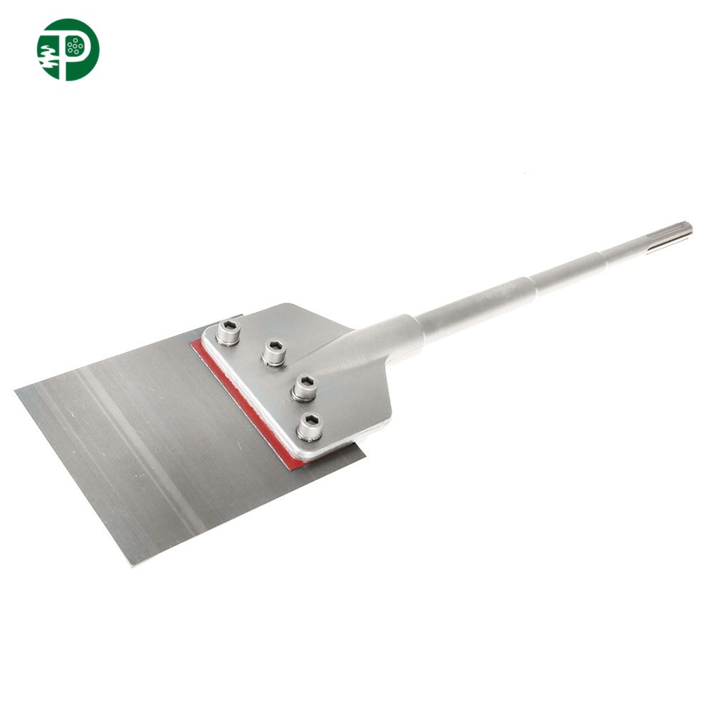 6" × 25" SDS Max Floor Scraper 6” Wide Tile Removal Bit & Heavy Duty Blade