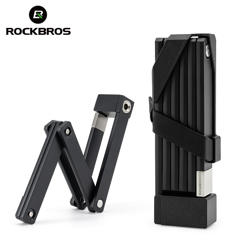 ROCKBROS Folding Bike Lock Heavy Duty Anti Theft Smart Secure Guard with Keys