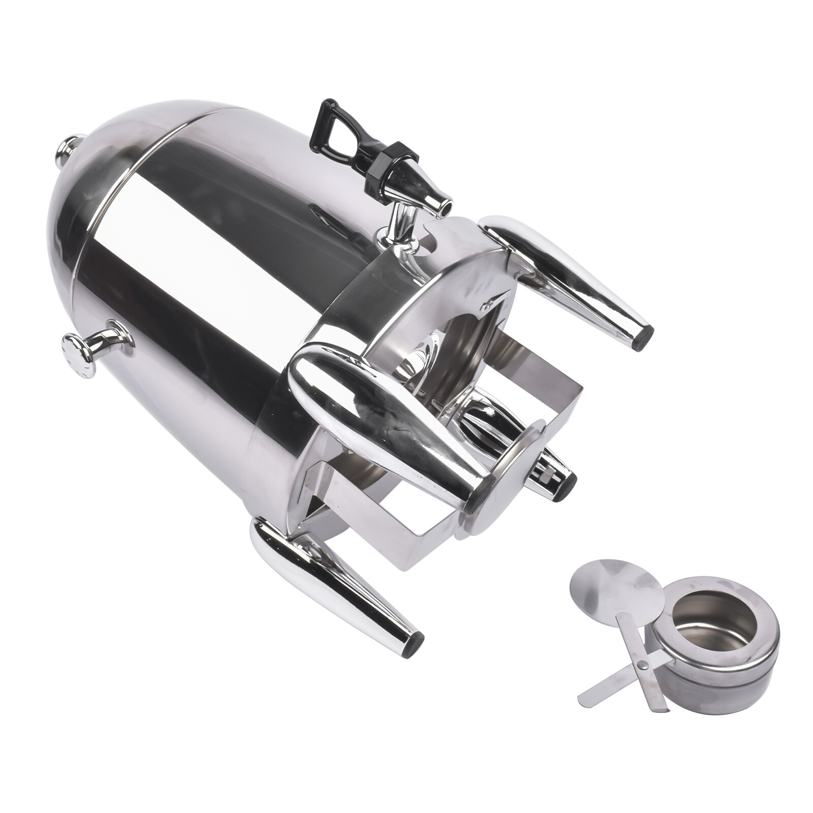 Stainless steel Beverage Dispenser for Hot & Cold Drinks with Ice Core and Stand