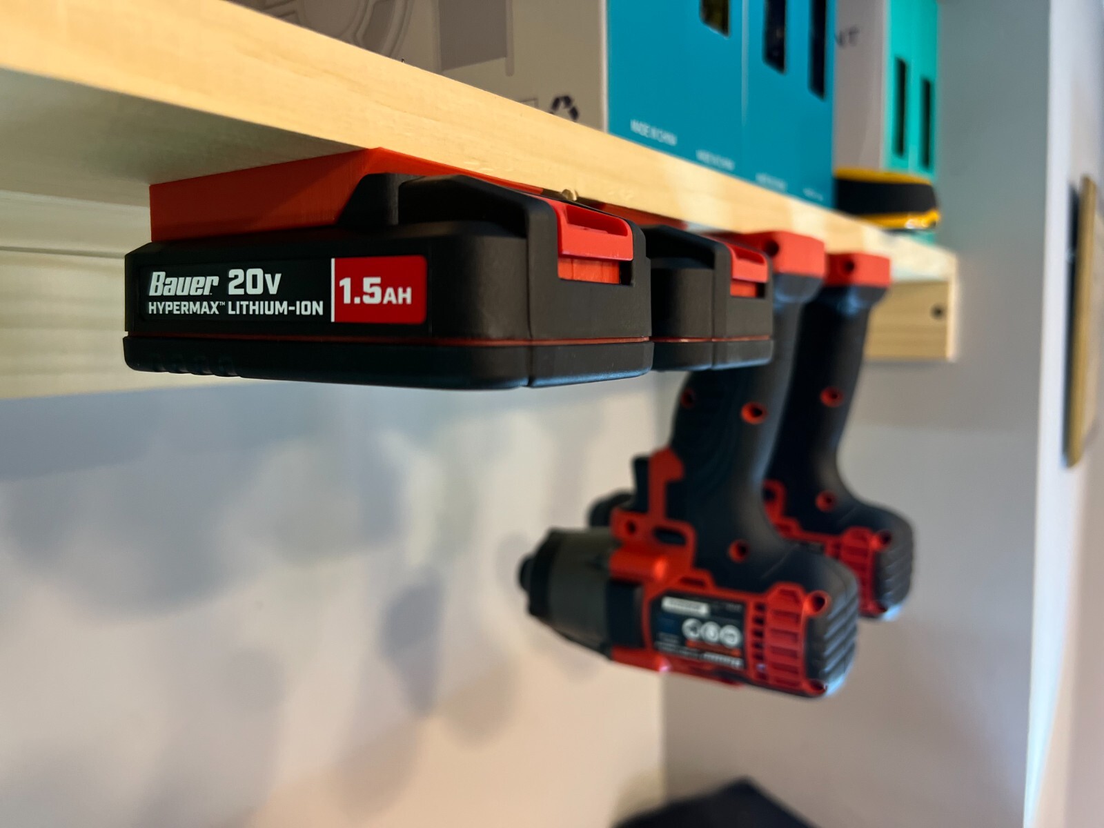 Bauer 20v COMBO Pack Battery and Tool Mount/Hangers/Holders