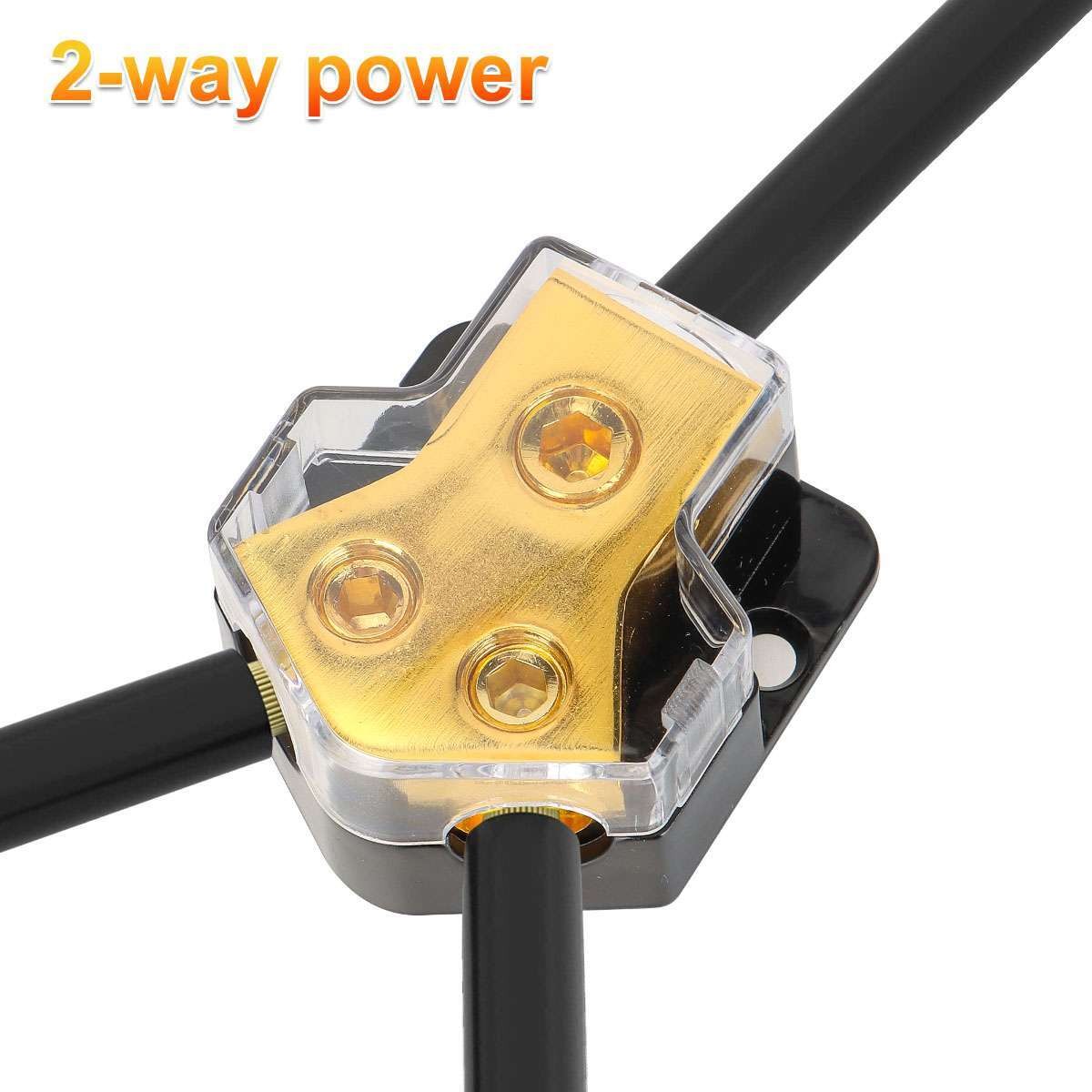 Car Audio Splitter Amp Power 0/2/4 Gauge In 4/6/8 Gauge Out Distribution Block