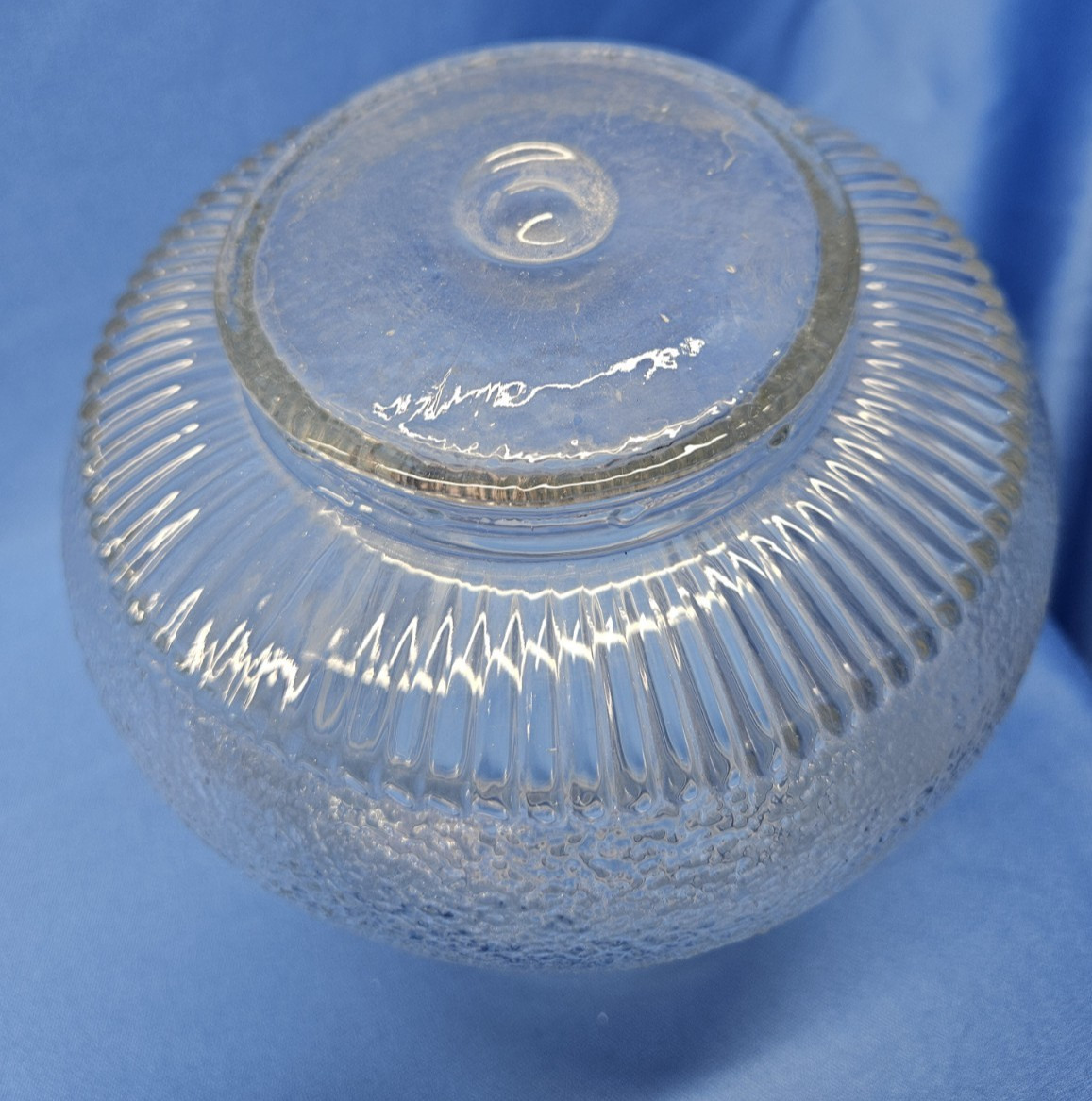 Clear Smoke Tint Textured Ceiling Light Bulb Globe Shade Pear Shape 3" Hole