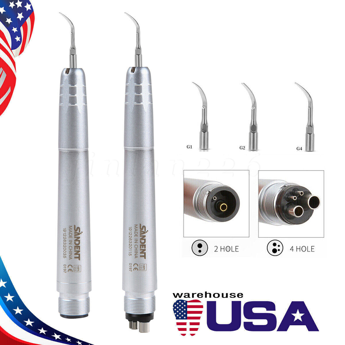 Dental Ultrasonic Air Perio Scaler Handpiece Hygienist Cavitron 2/4Holes