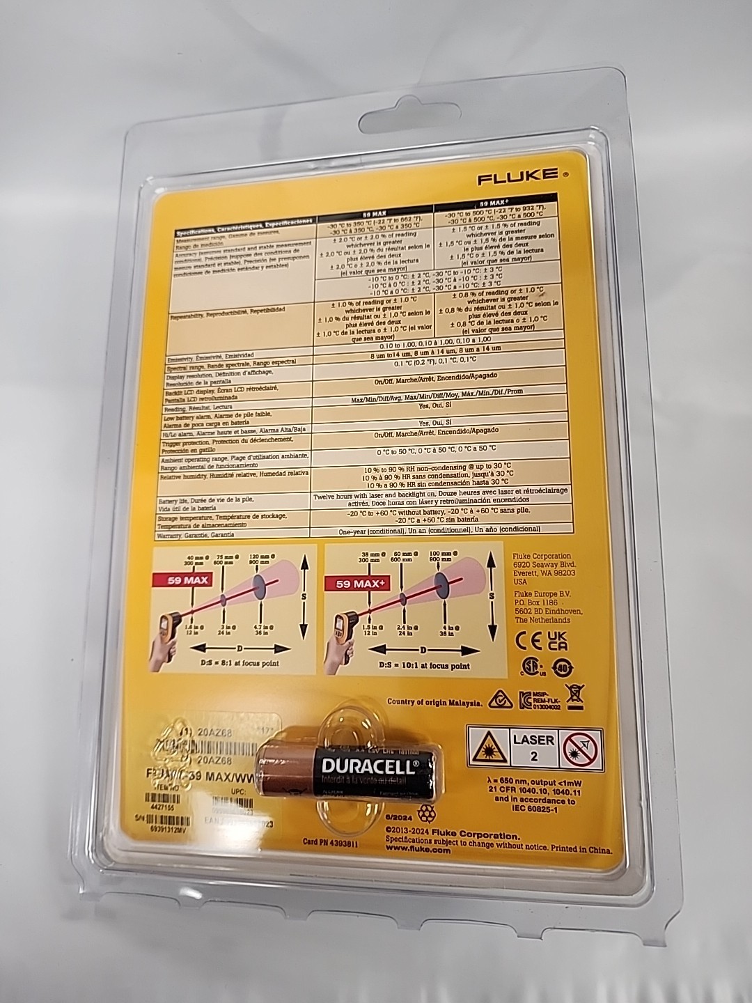 NEW FLUKE 59E Infrared Thermometer Replace FLUKE 59 MAX