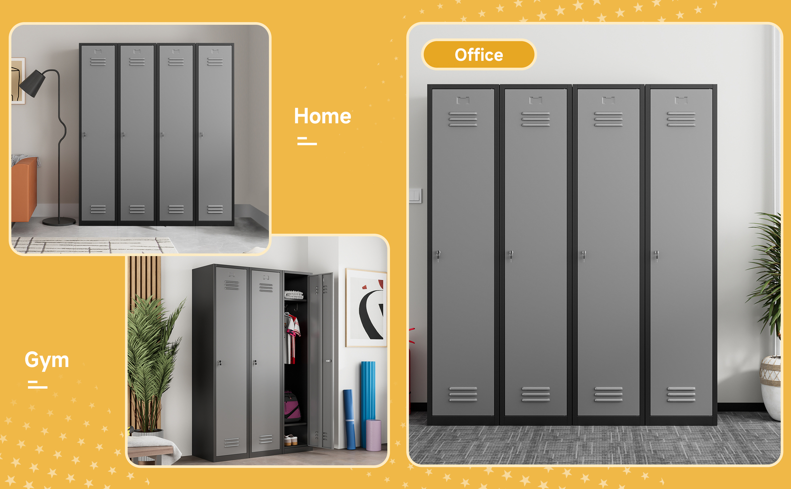 Storage Cabinet Metal Lockers Metal Storage Locker for Office School Gym Locker