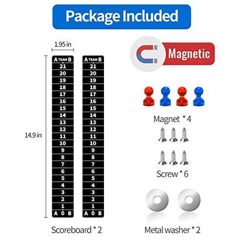 YOUXIFUN Cornhole Scoreboard with Magnetic, 2 Score Keppers Keep Track of