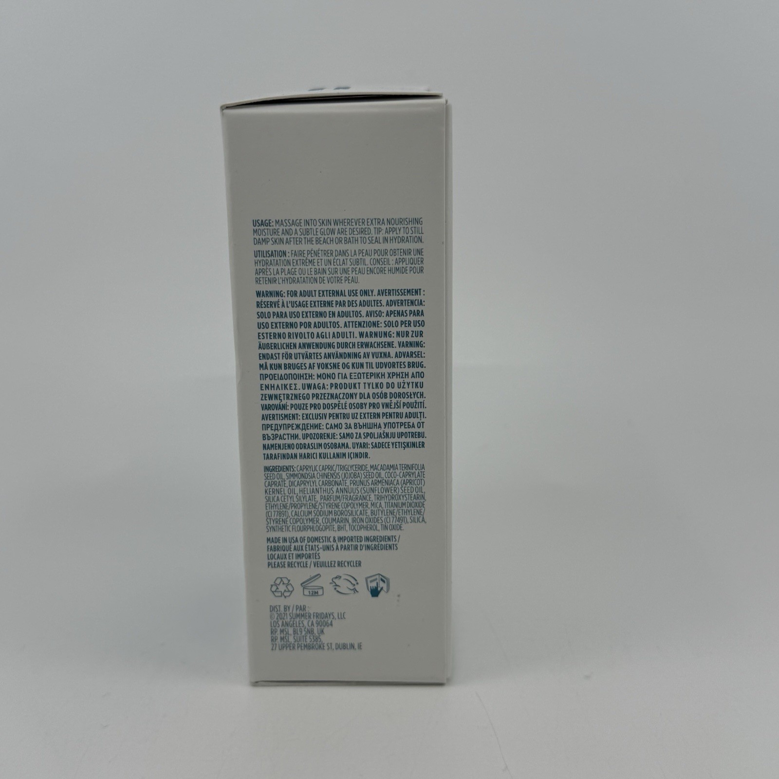 Summer Fridays Pool Time Glowing Body Oil 3.2oz Shimmer NEW IN BOX SEALED