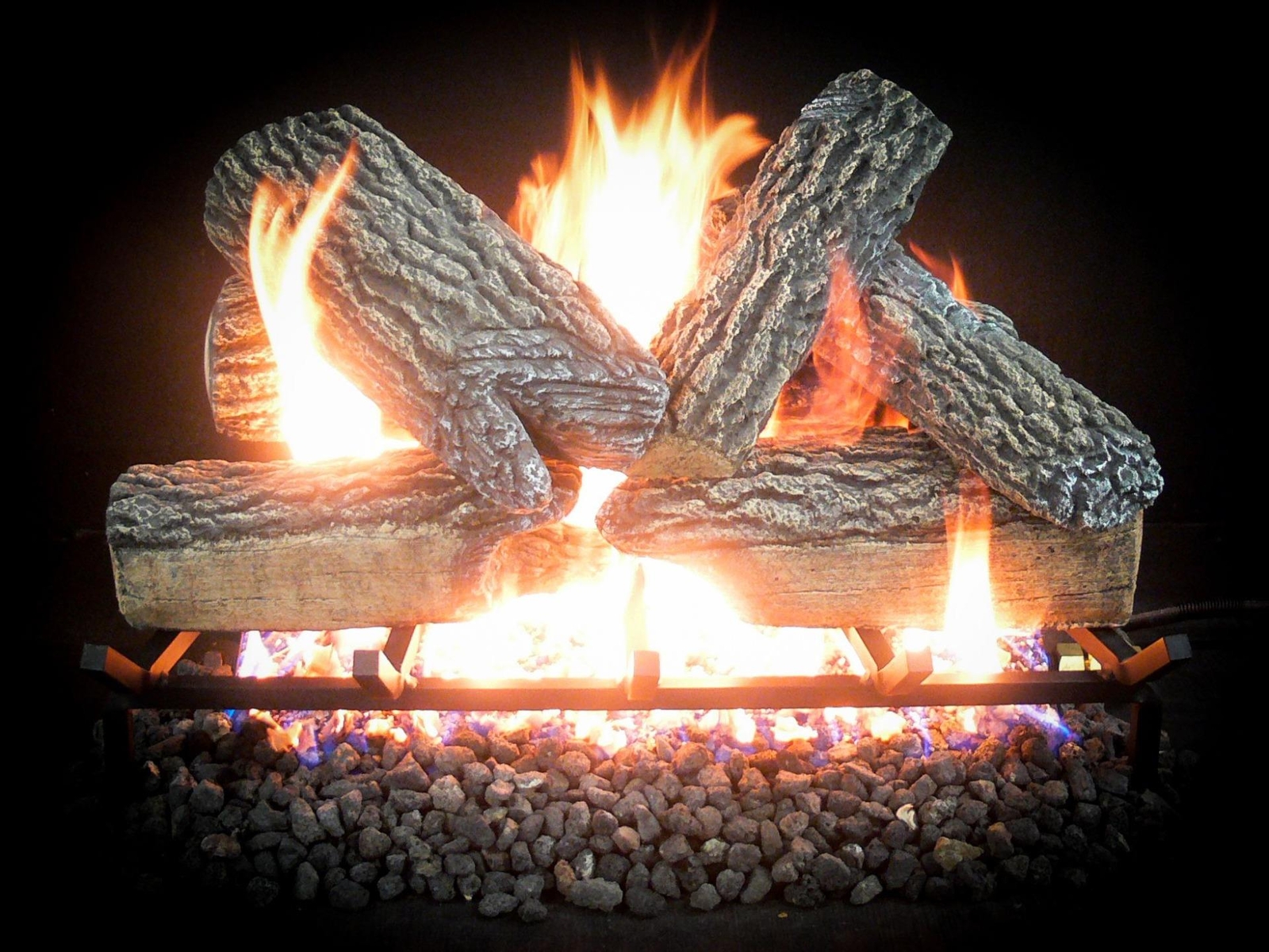 Dreffco 18" 24" 30" Blazing Oak Premium Realistic Vented Gas Logs (logs only)