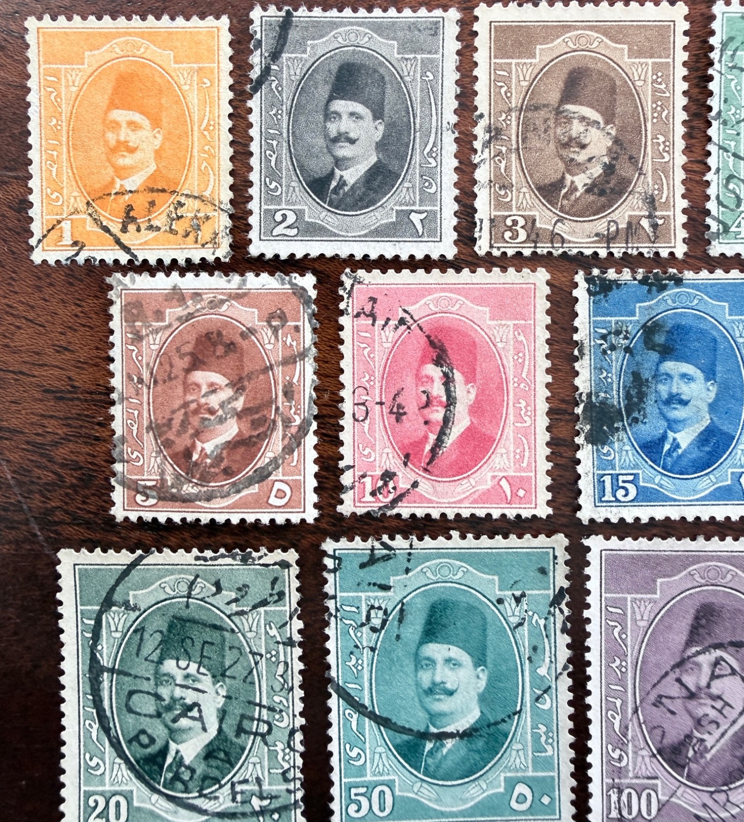 1923 Egypt King Fouad Complete Used Set 12 Stamps