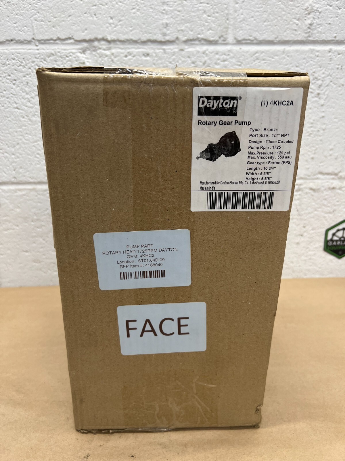 Dayton 4KHC2A 1/2” NPT Bronze Rotary Gear Pump