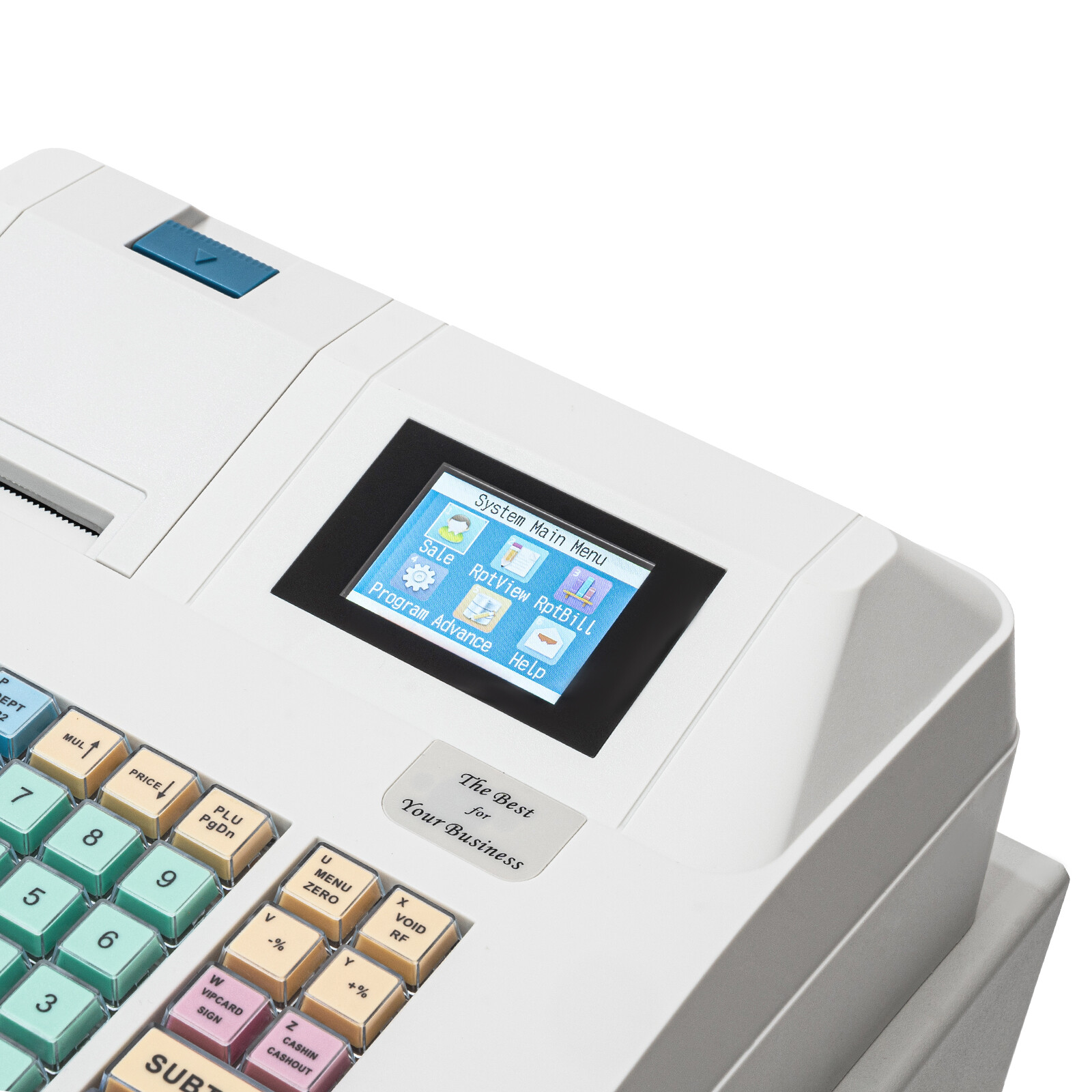 Electronic Cash Register with 48 Keys, LCD Display & Secure Drawer