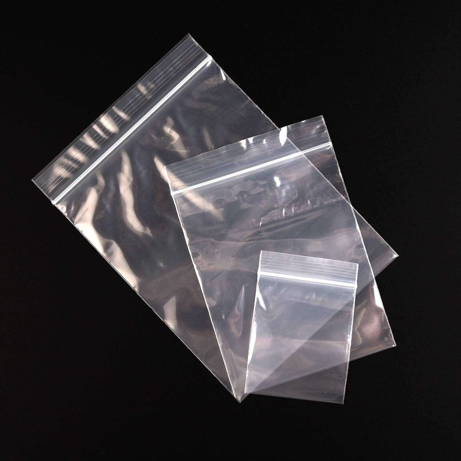 Clear Reclosable Zip Seal 2-Mil Plastic Bags Jewelry Storage Top Lock Baggies