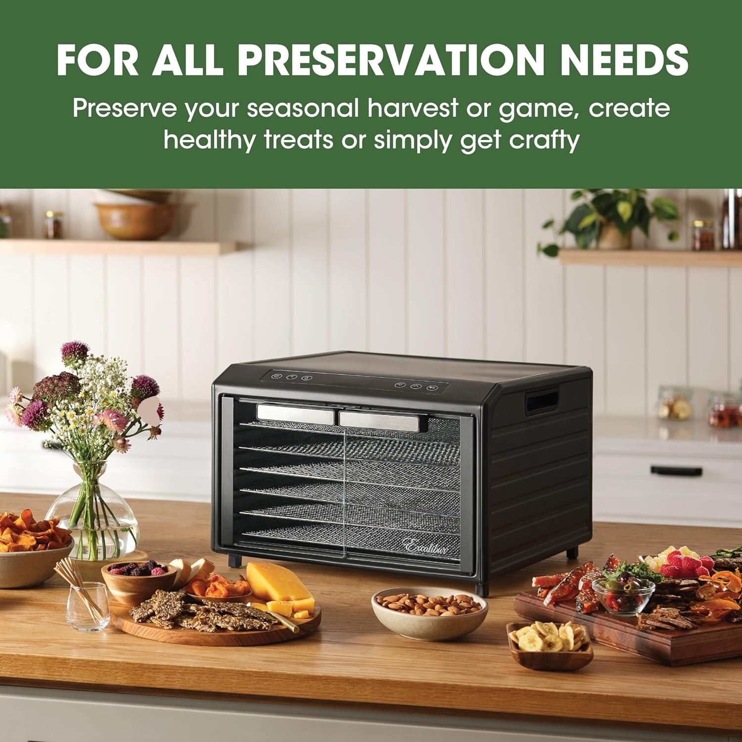 Excalibur Electric Food Dehydrator Select Series 6-Tray Adjustable Temperature