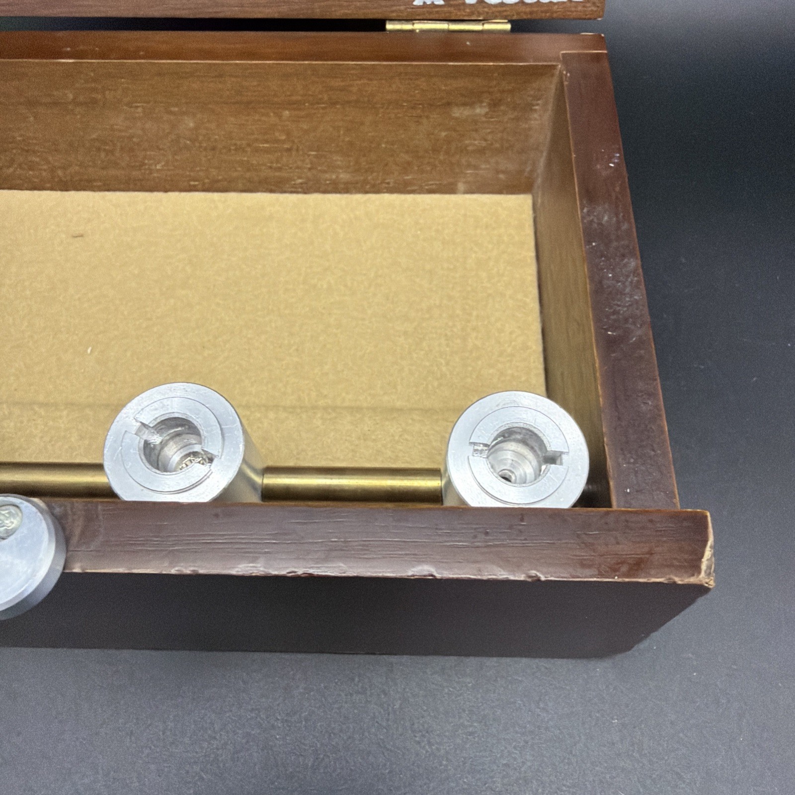 Rare Vintage Vestax Wooden Triple DJ Cartridge Needle Case Used Complete