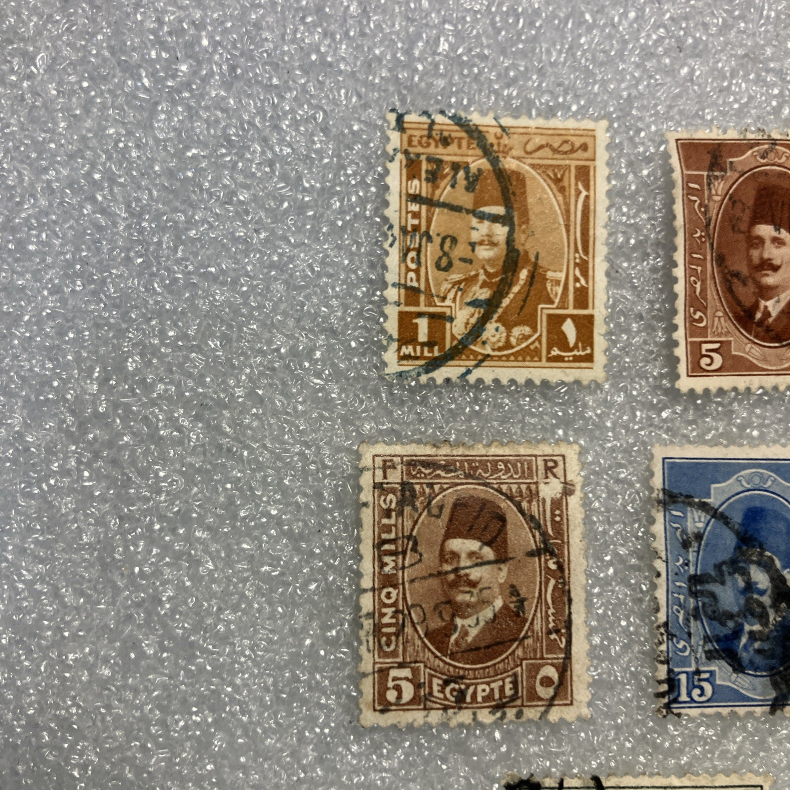 8 USED Antique 1920's Egypt King Fuad I stamps. Nice Valuable Lot; $1 Ships.