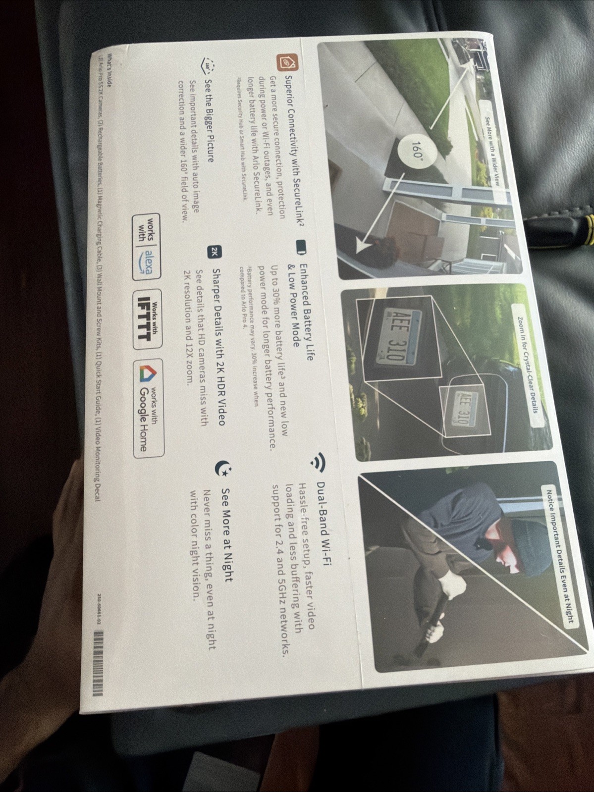 Arlo Pro 5S 2K Spotlight Camera, VMC4360P, 3 Pack, White. New Sealed. Free Ship