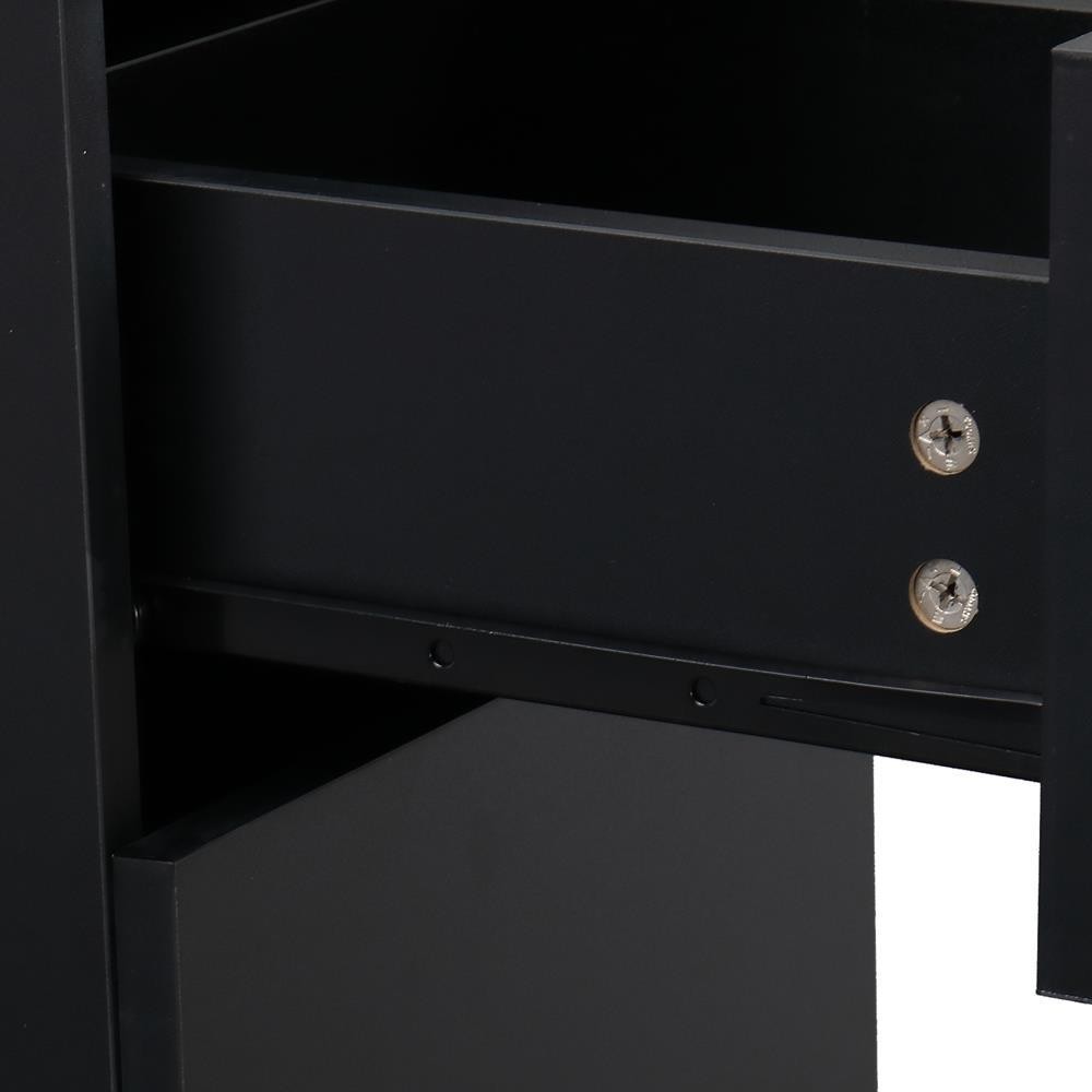 Hairdresser Beauty Salon Hair Styling Barber Station Wall Mount Cabinet Black