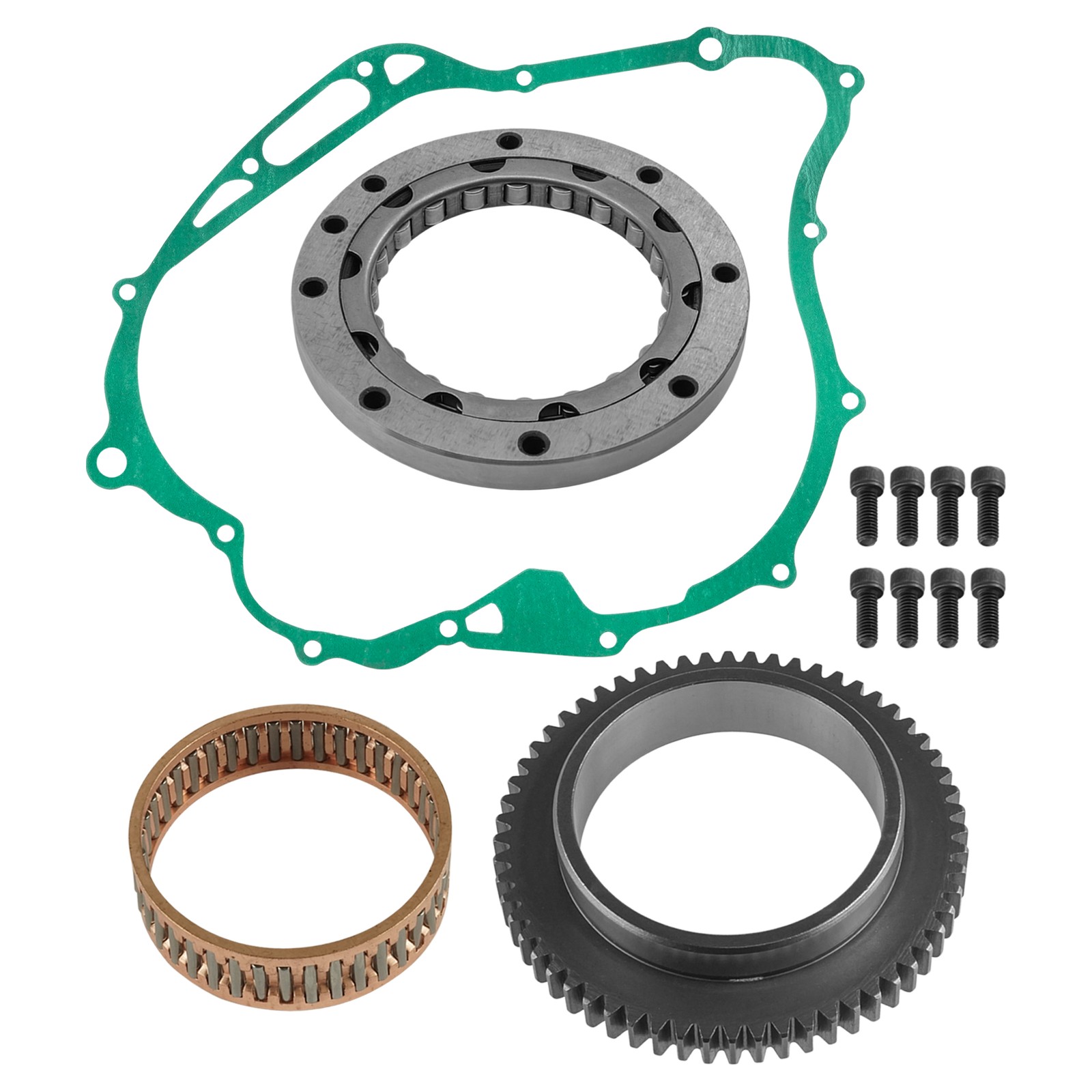 Starter Clutch And Gear W/Gasket for Yamaha V Star 1100 Custom XVS1100 2000-2009