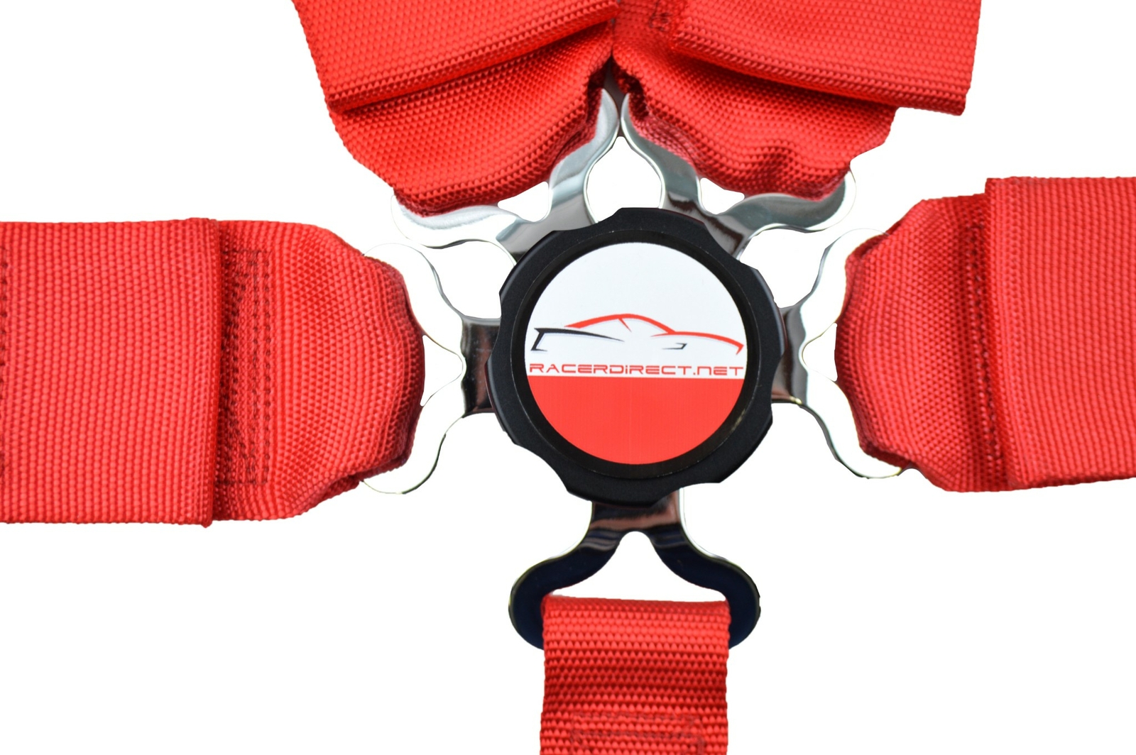 FLOOR MOUNT RACE HARNESS 5 POINT CAM LOCK FOR HANS HEAD & NECK DEVICE BELT RED