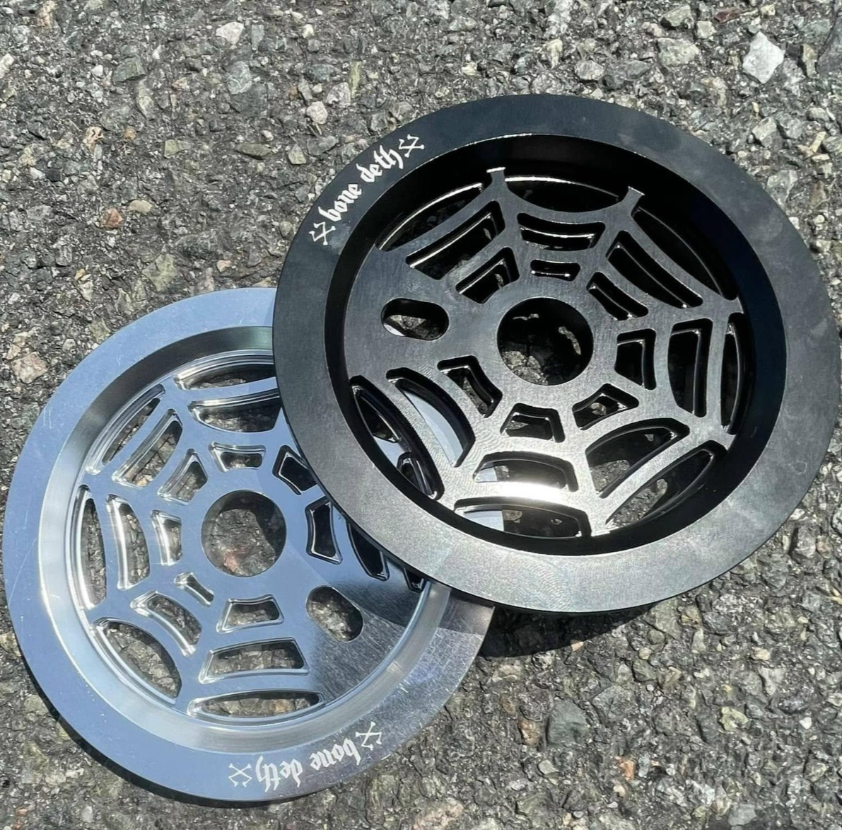BONE DETH WEBSLINGER BMX SPROCKET + GUARD 7075 ALLOY 28t 30t SILVER BLACK NEW