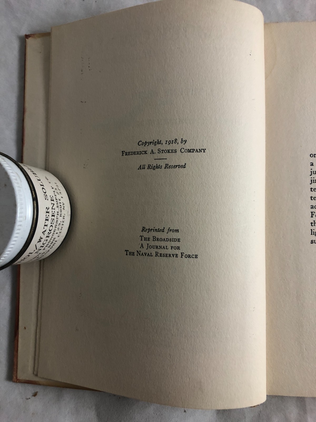 1918 hb BILTMORE OSWALD 'Diary of a Hapless Recruit' J. Thorne Smith Navy 1st ed