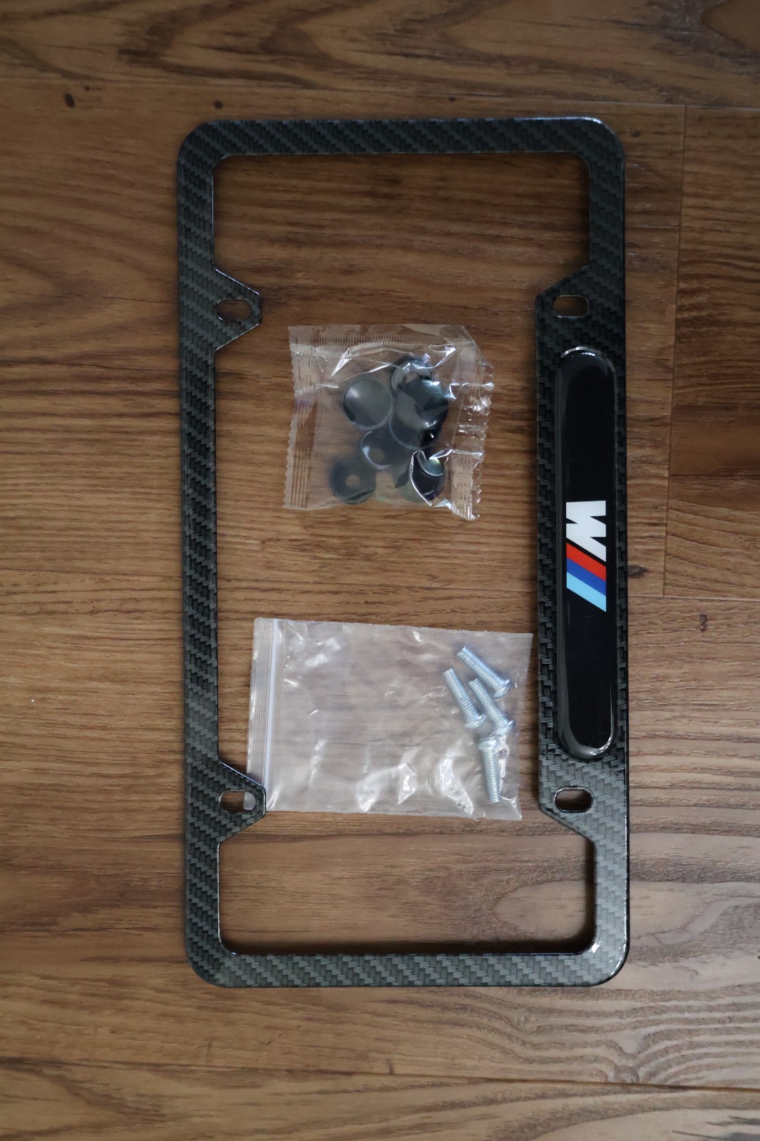 BMW M Carbon Fiber-Style License Plate Frames (Set of 2) – Hardware Included