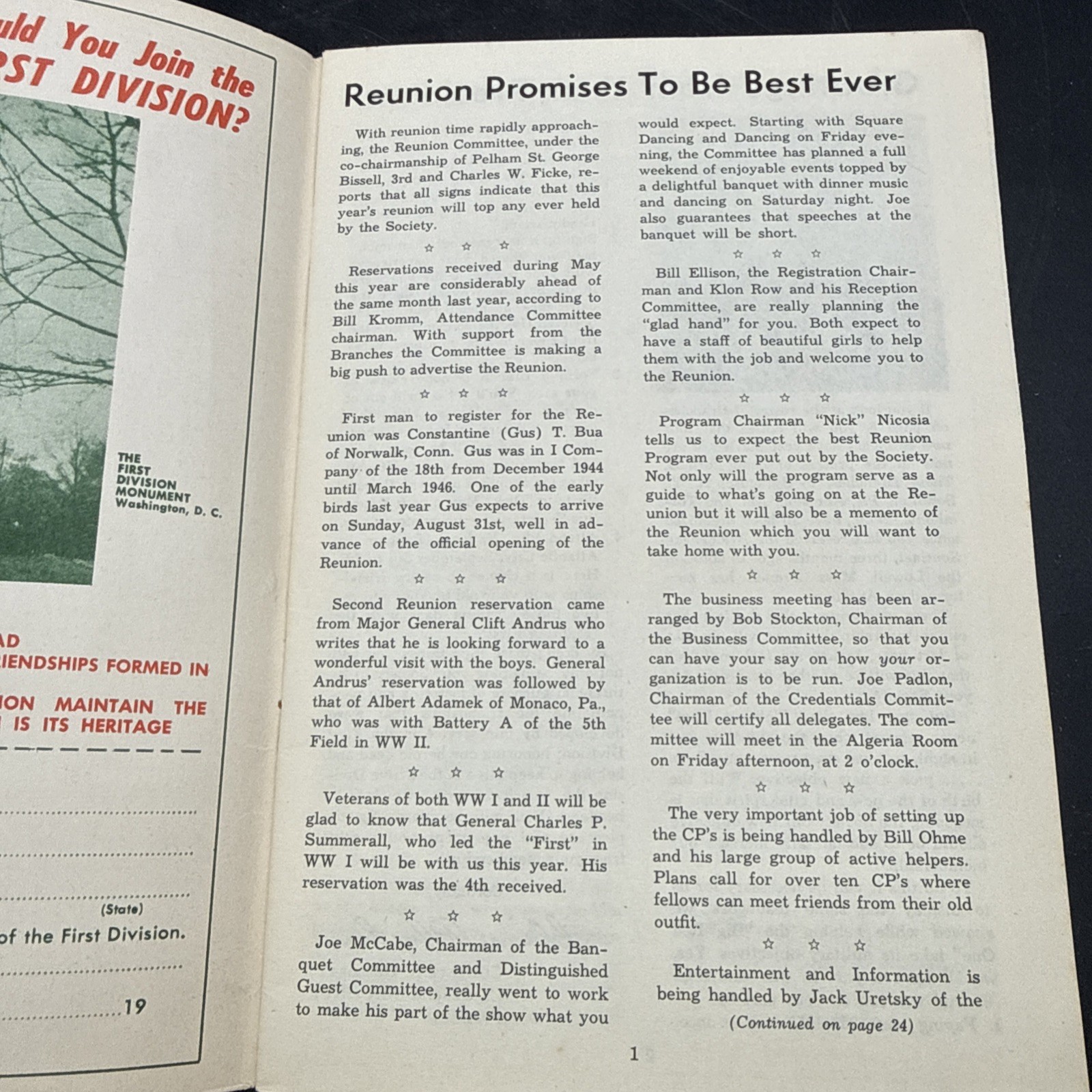 Vintage 1st Infatnry Division Bridgehead Sentinel July 1952 booklet Big Red One