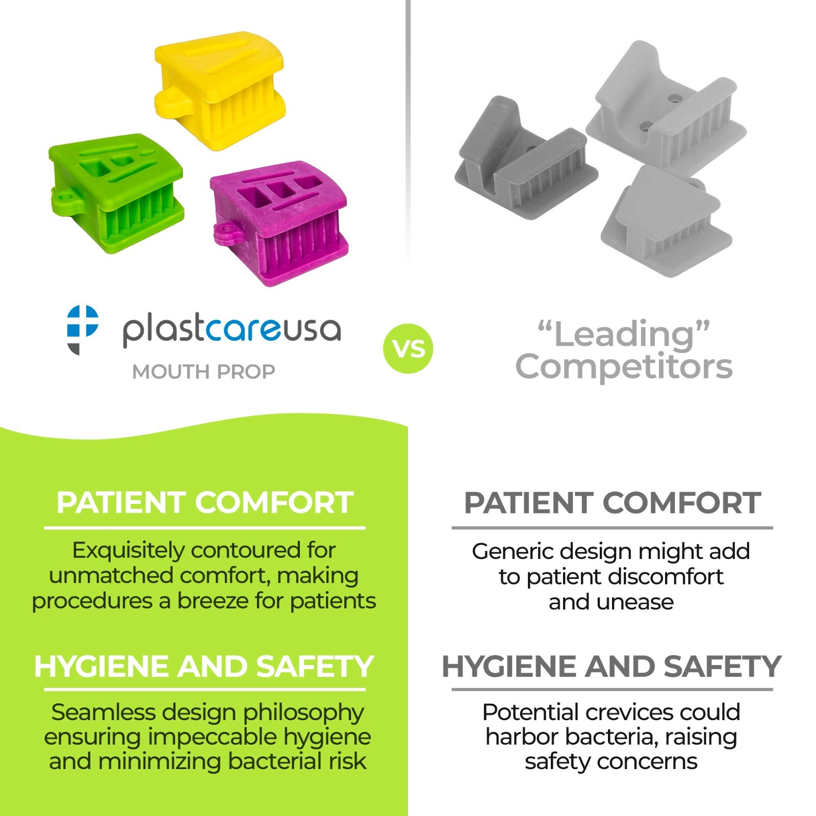 6 Medium Adult Autoclave Silicone Mouth Props Bite Block Dental Autoclave