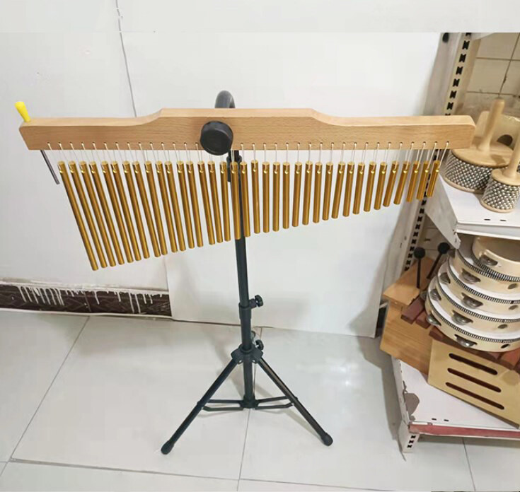 36-Tone Bar Chimes Single-Row Wind Chime W/Tripod Adjustable Stand Percussion