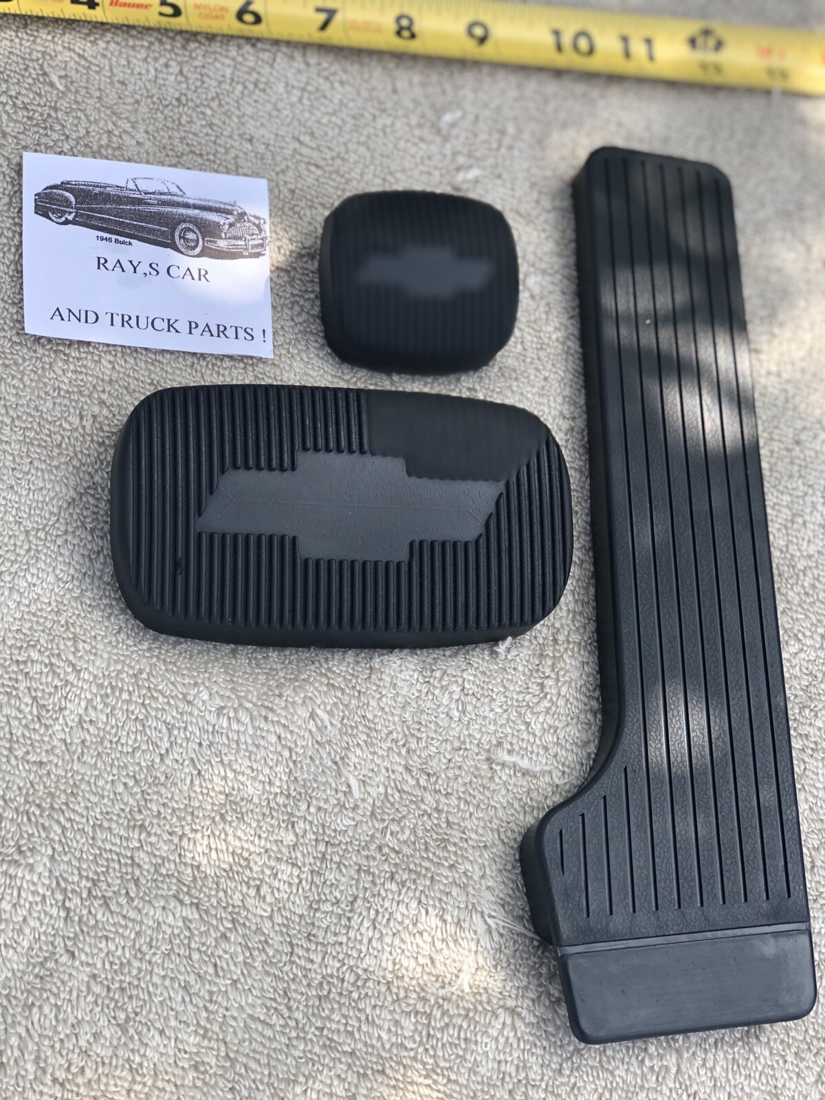 59 TO 64 IMPALA , BEL AIR , BISCAYNE EL CAMINO REPLACEMENT PEDAL SET WITH BOWTIE