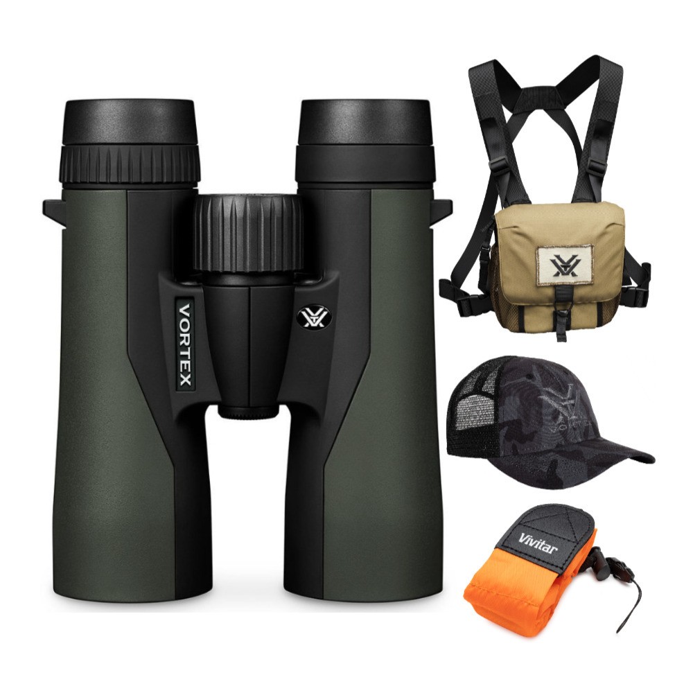 Vortex 8x42 Crossfire HD Roof Prism Binoculars w/Floating Strap & Vortex Hat