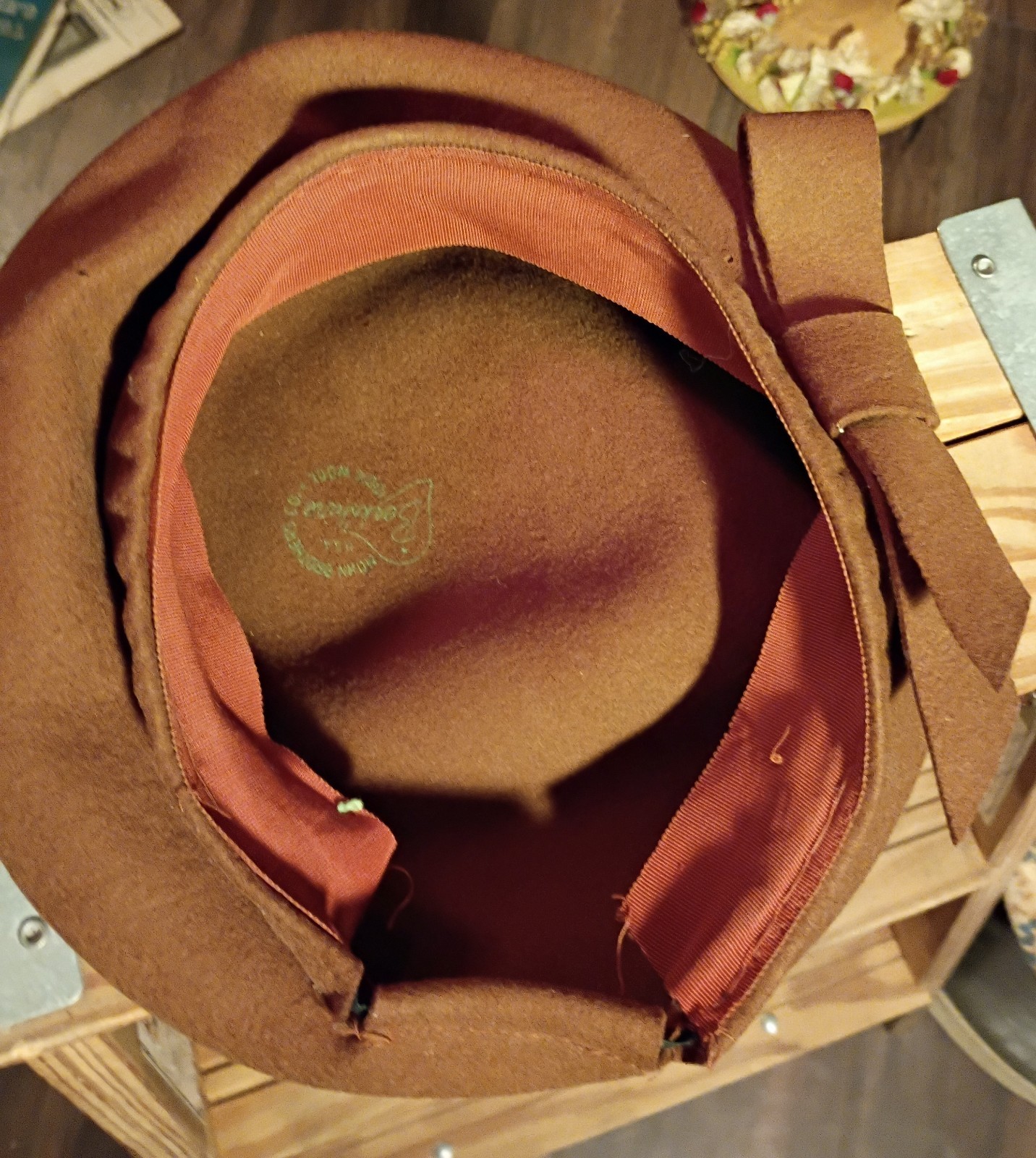 Vtg 1940s/50s Berkshires Ladies U.S.A Made 100% Wool Felt Hat Mohn Brothers Co.