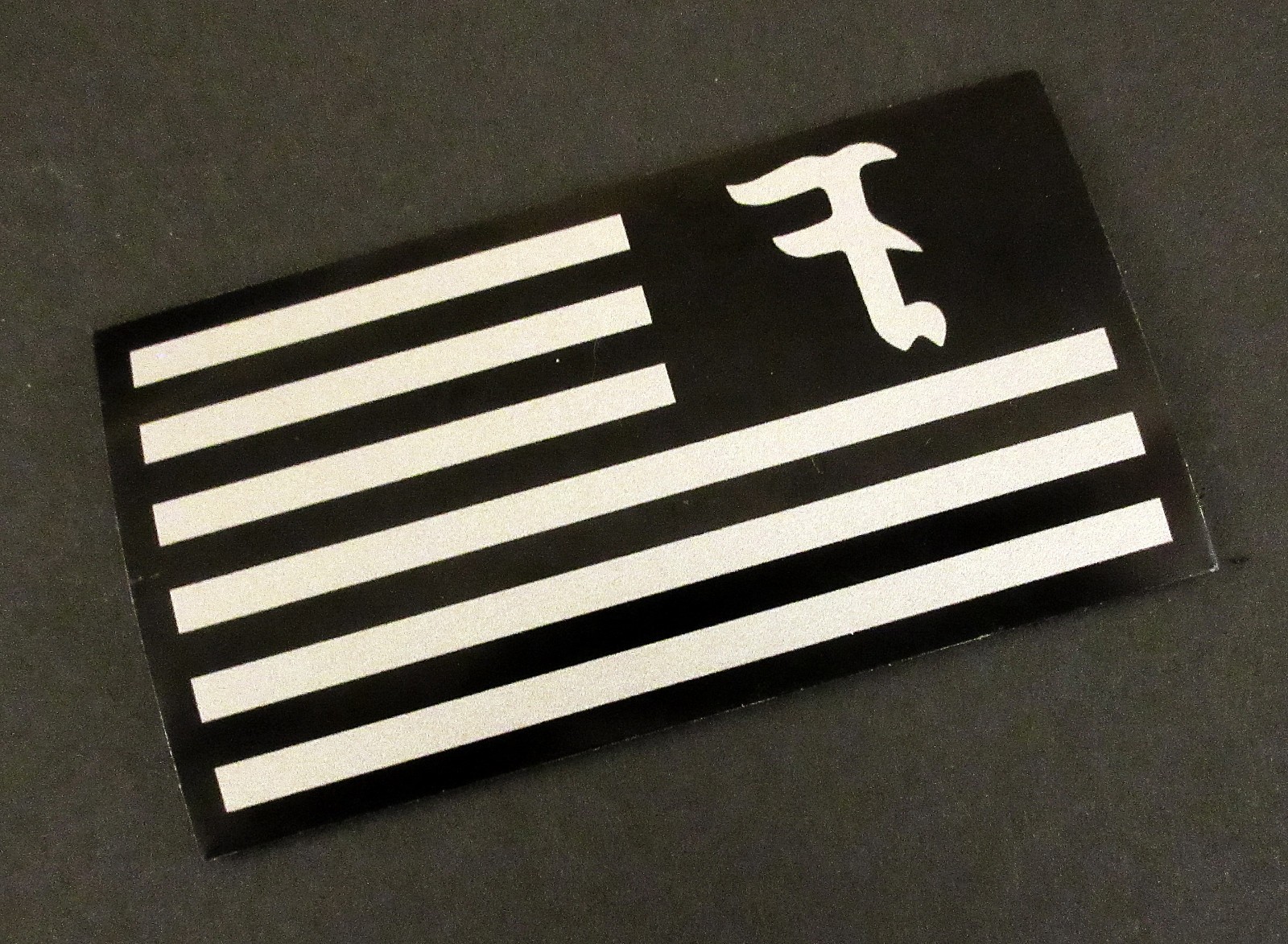 FORWARD OBSERVATIONS GROUP IR REFLECTIVE FOG "F" LOGO REVERSE US FLAG PATCH NEW