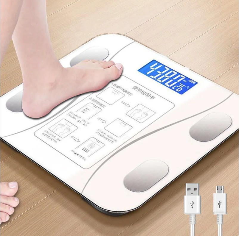 1pc Smart Bluetooth Body Fat Scale Digital Electronic Fitness Tracking App Home