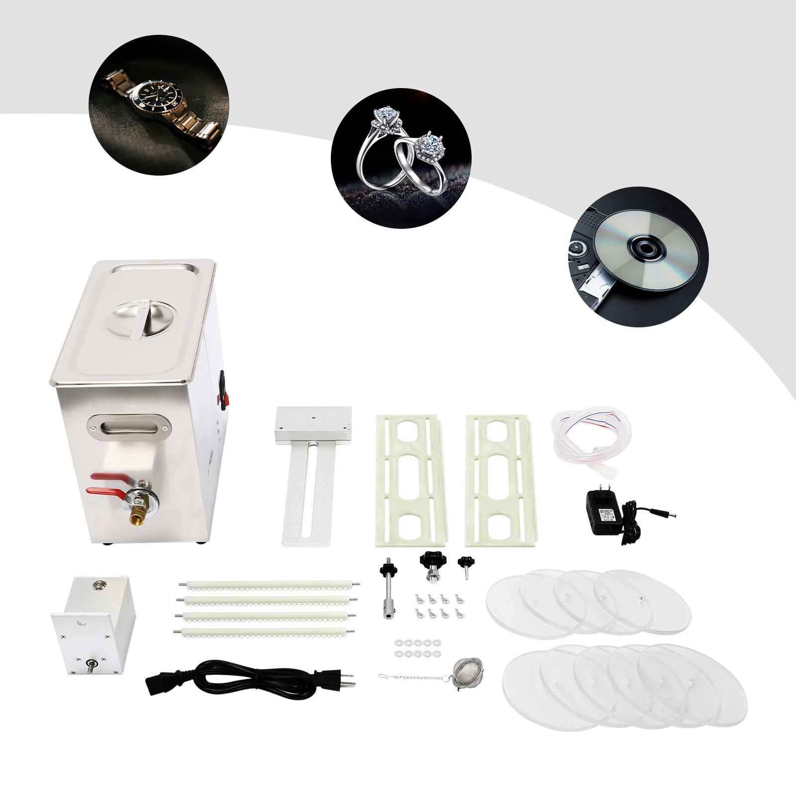 Liftable Album Disc Digital Ultrasonic Cleaner 6L Vinyl Record Washing Machine