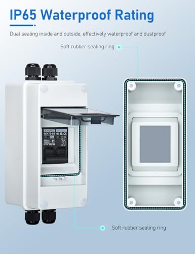 DC Circuit Breaker, 60 Amp Solar Breaker Box, Solar Panel 60 Amp Uv-proof