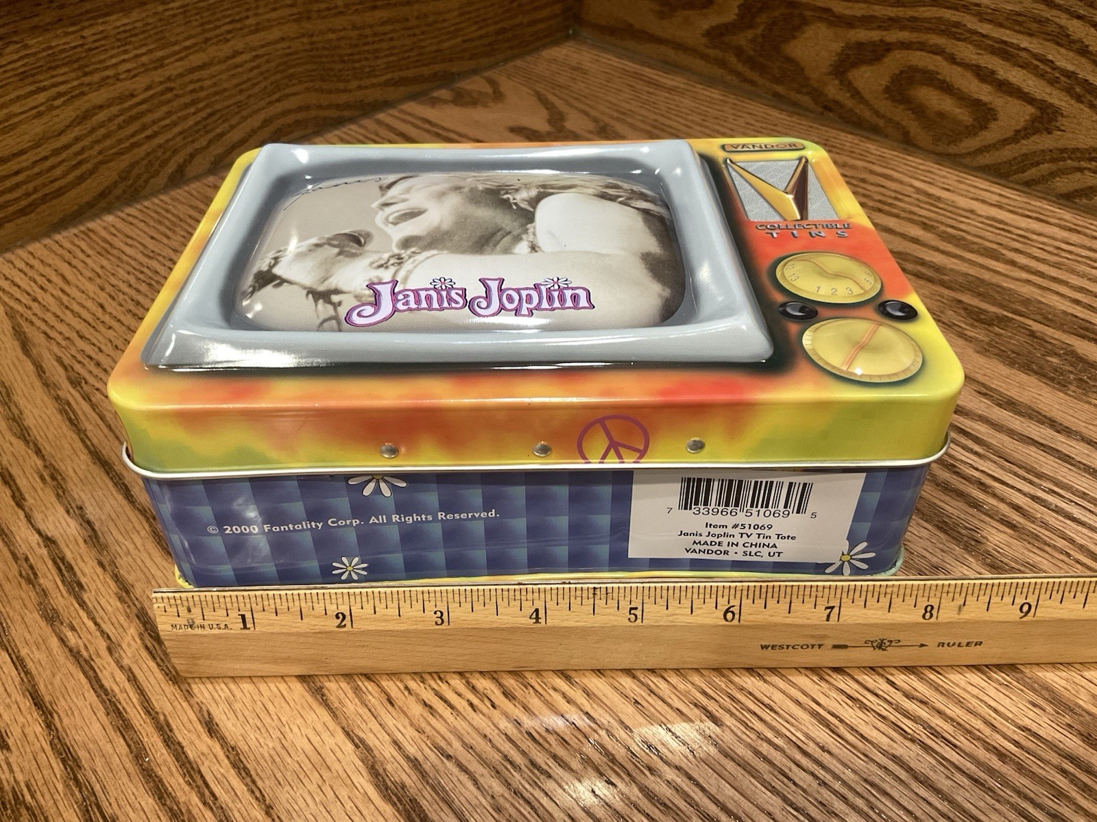 Vintage 2000 Janis Joplin Collectible by Vandor - Tin Lunch Box Or Tote #51069