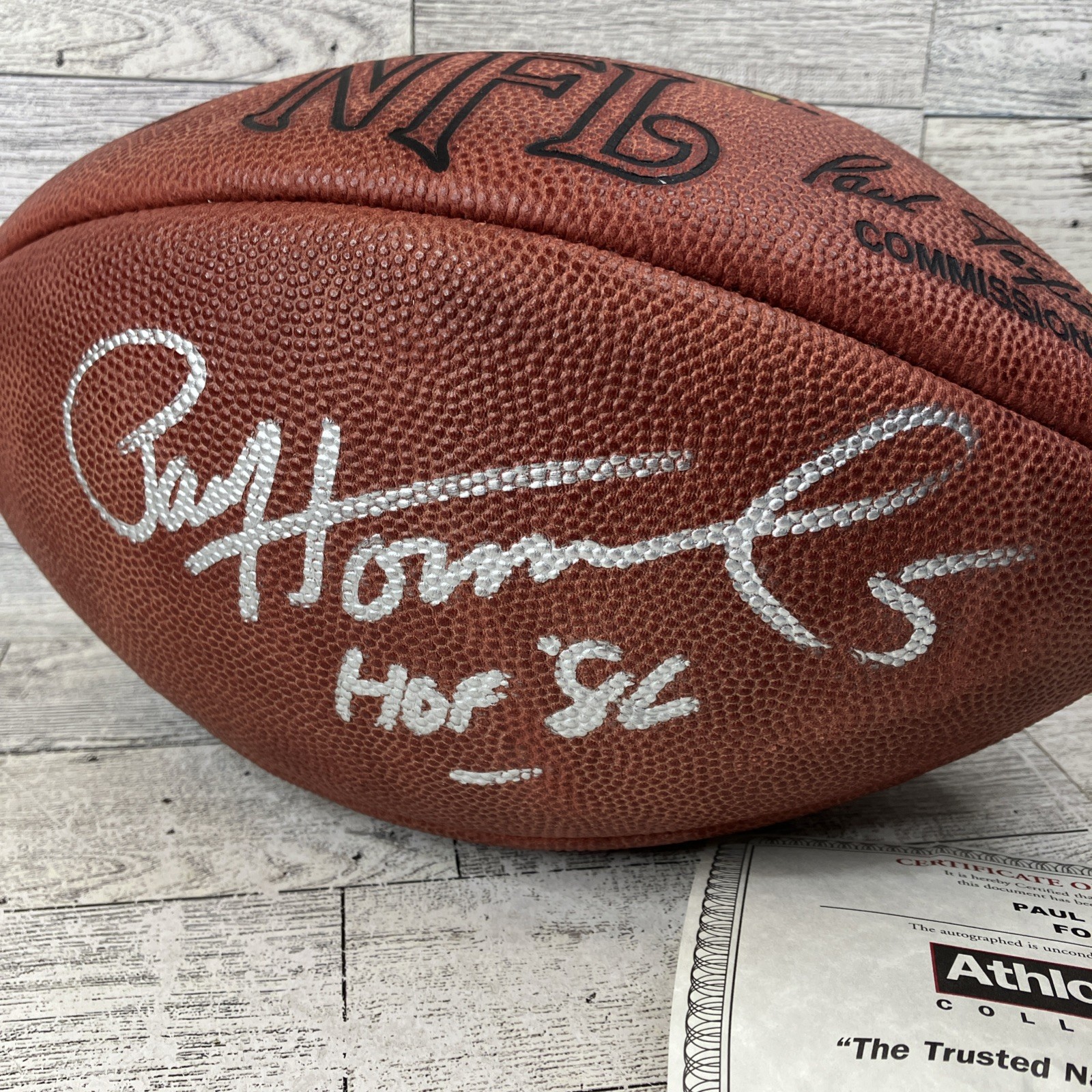 PACKERS Paul Hornung signed NFL football w/ COA AUTO Autographed HOF