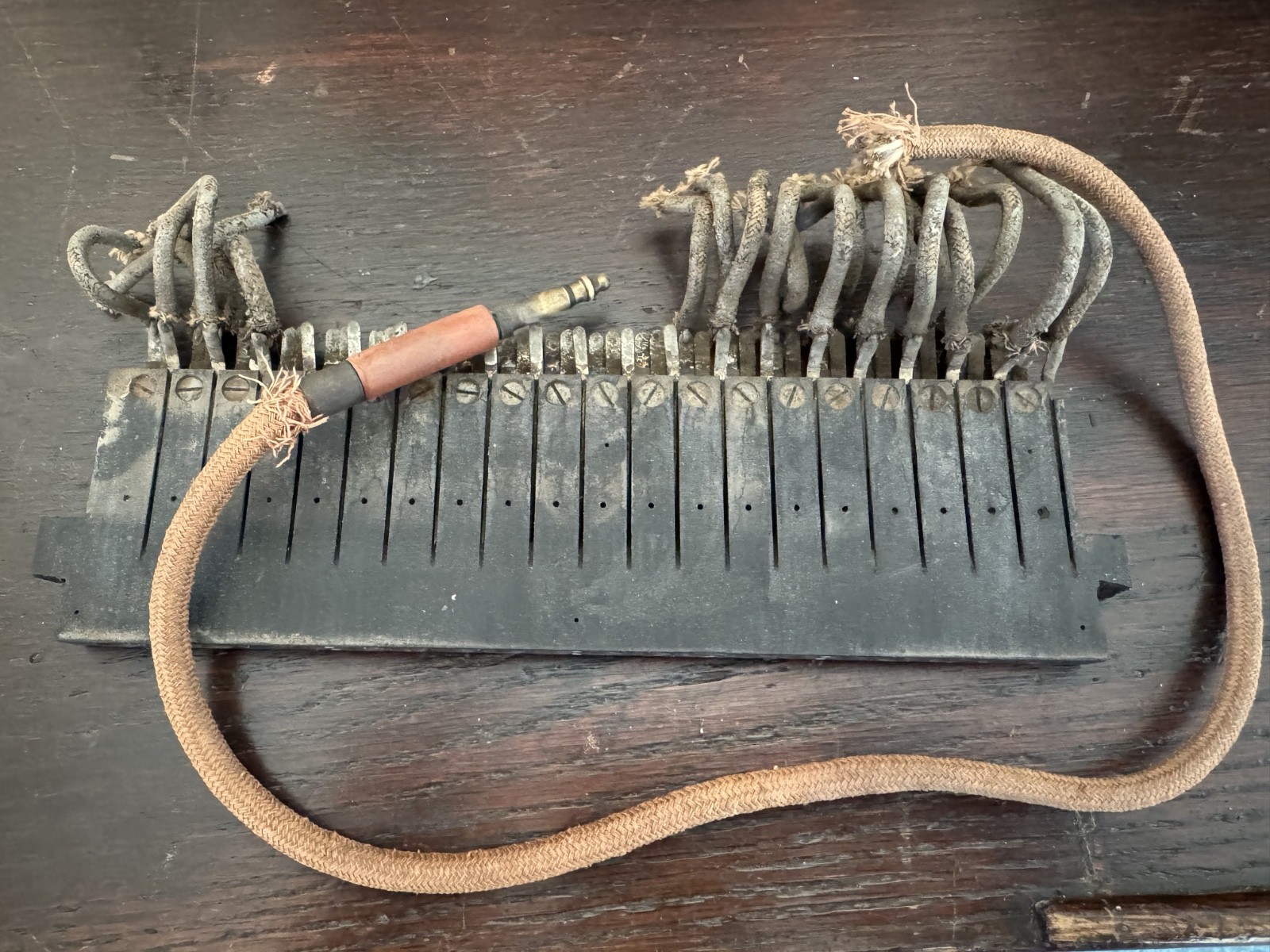 Vintage Industrial Power Board Battery Selector Switch 0-19 1890s Ebonite Weston