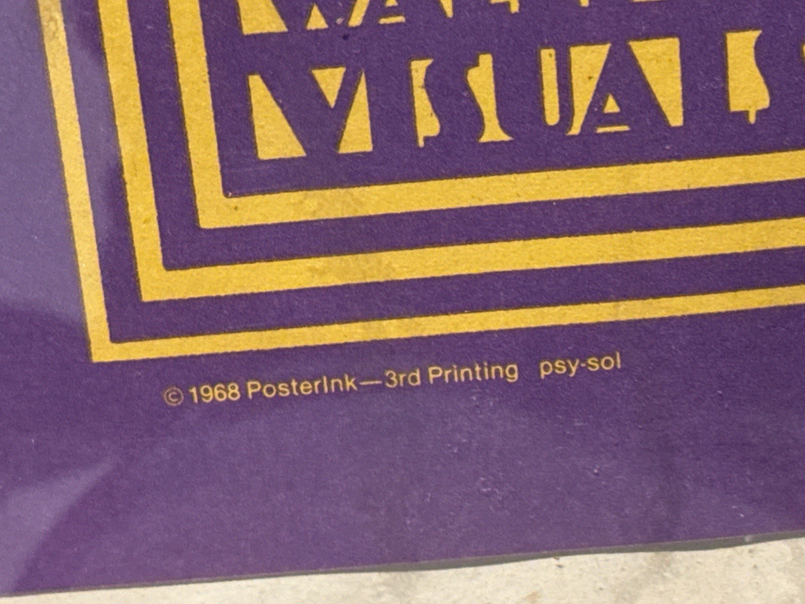 Jimi Hendrix Experience 1968 Concert Poster (3rd Printing, J. Van Hamersveld