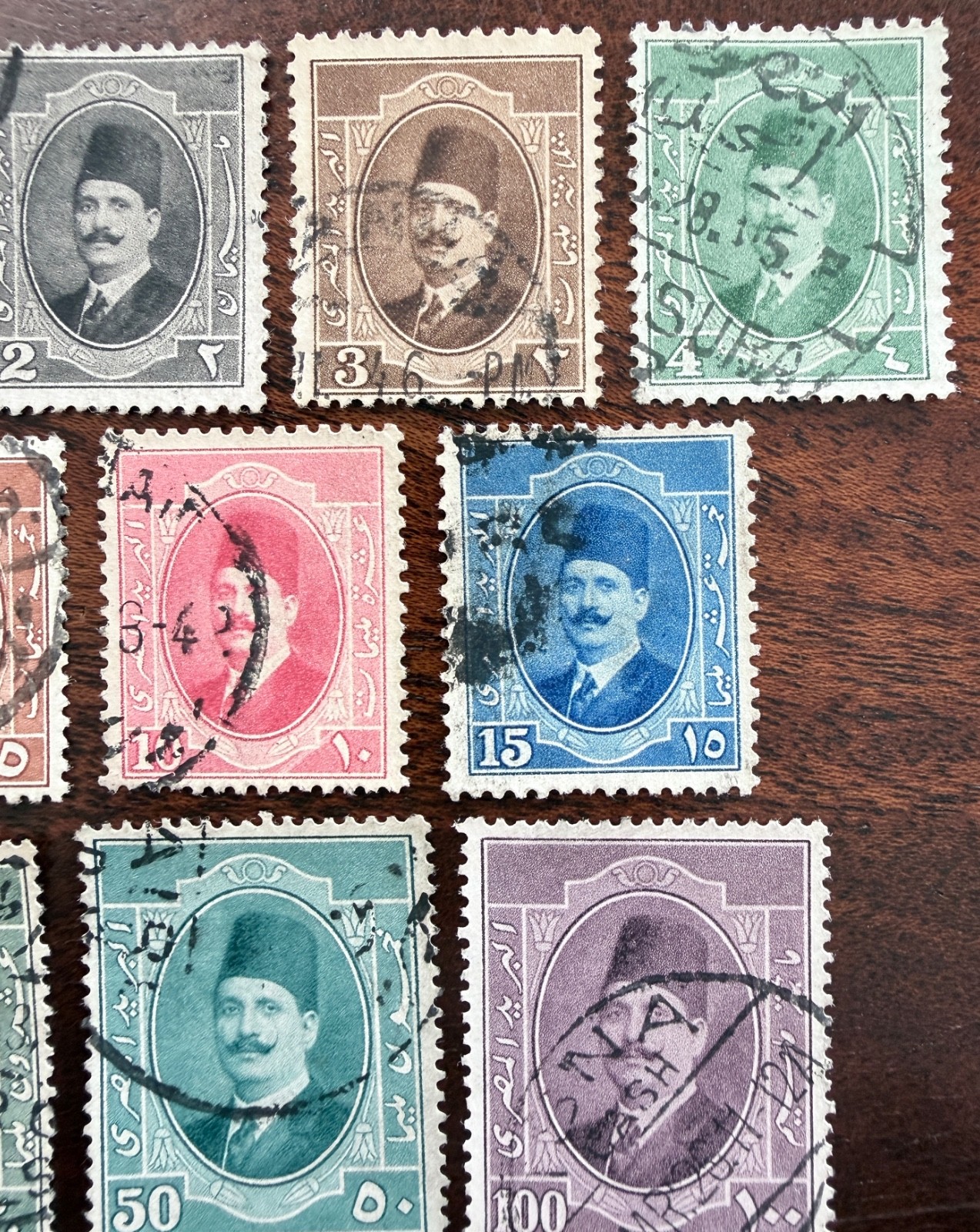 1923 Egypt King Fouad Complete Used Set 12 Stamps