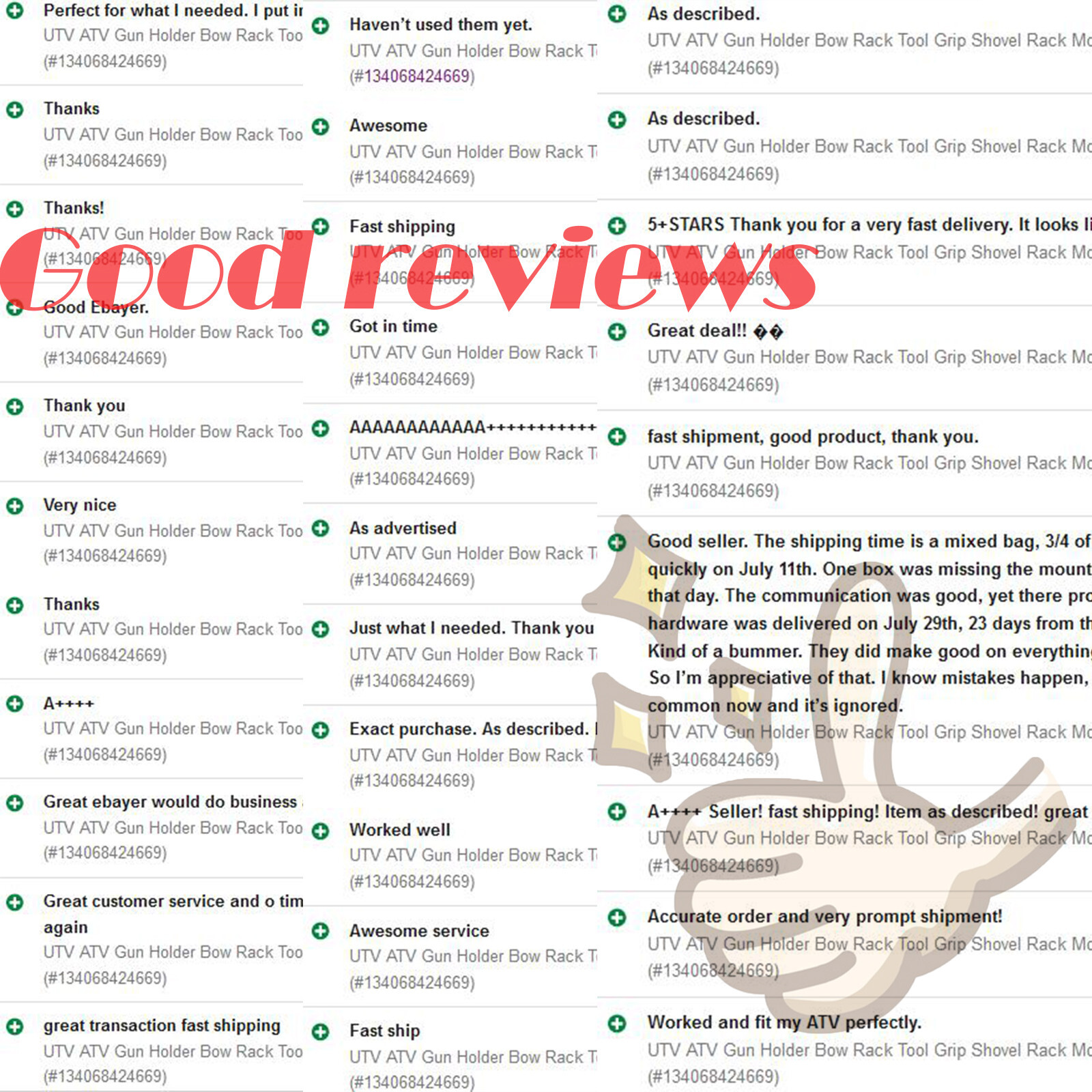 UTV ATV Gun Holder Bow Rack Tool Grip Shovel Rack Mount for Sportsman Yamaha