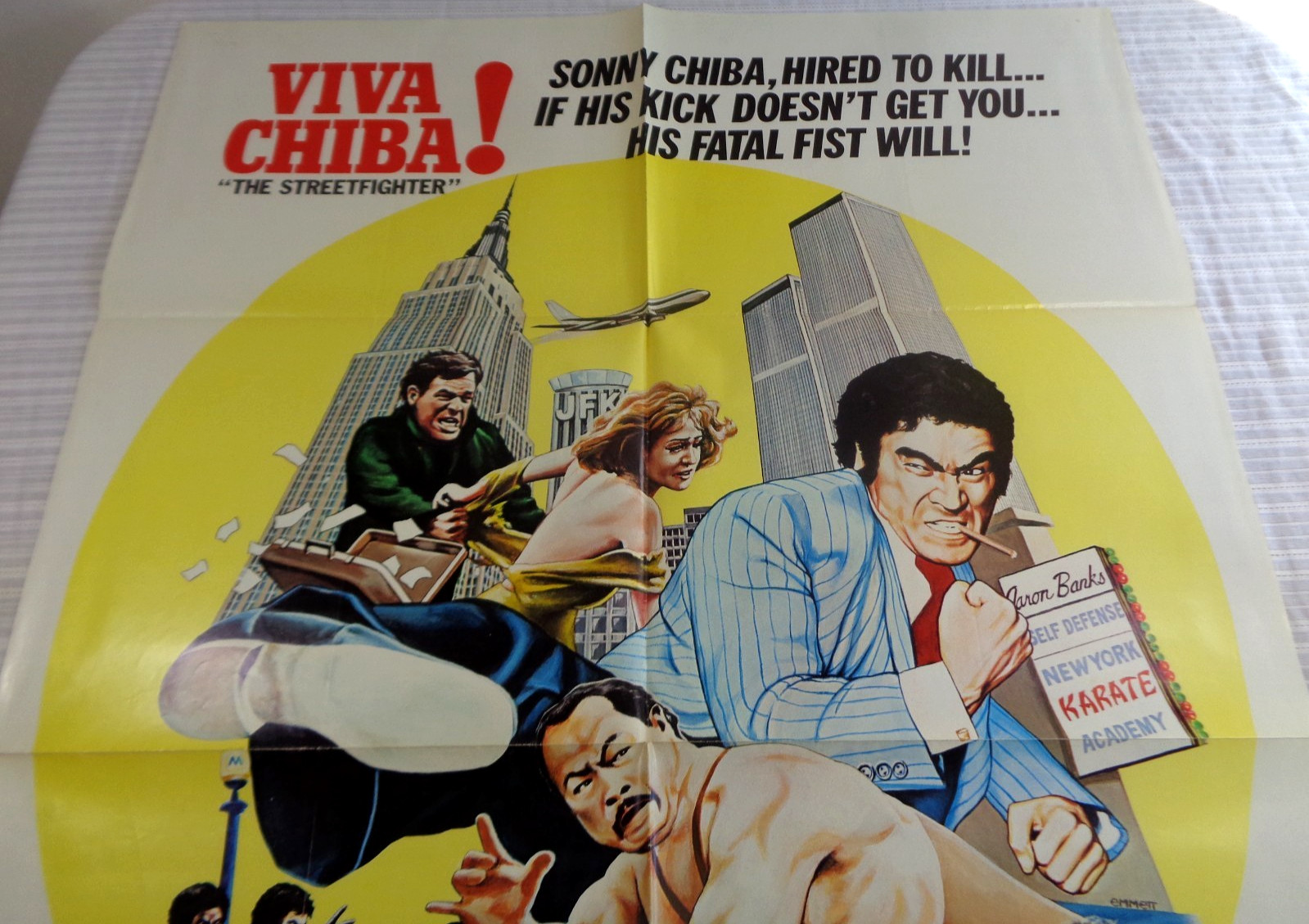 THE BODYGUARD Movie Poster 1976 - One Sheet Original - Sonny Chiba VG!