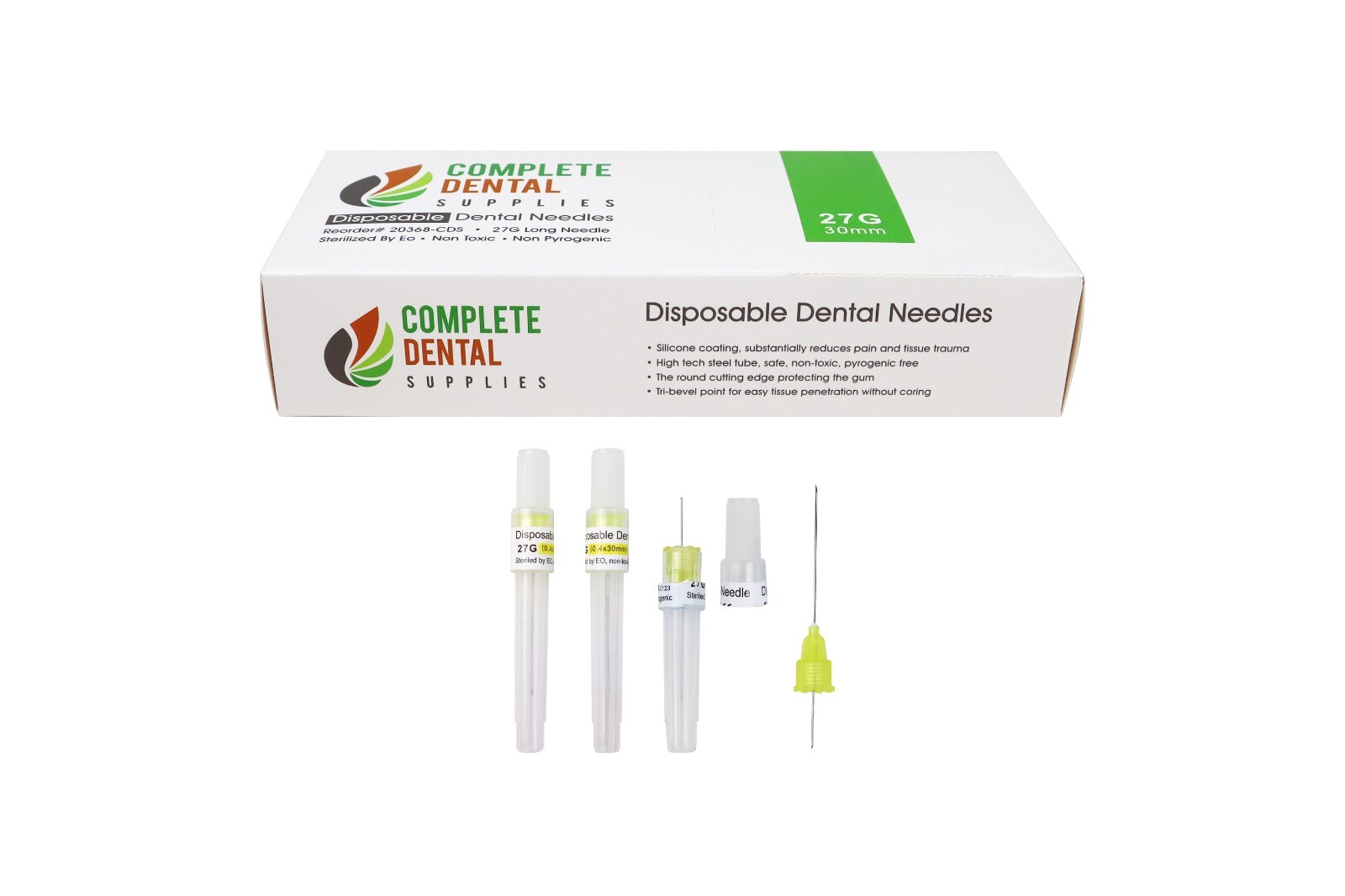 Disposable Dental Needles 27G / Long, 100 pcs / box.