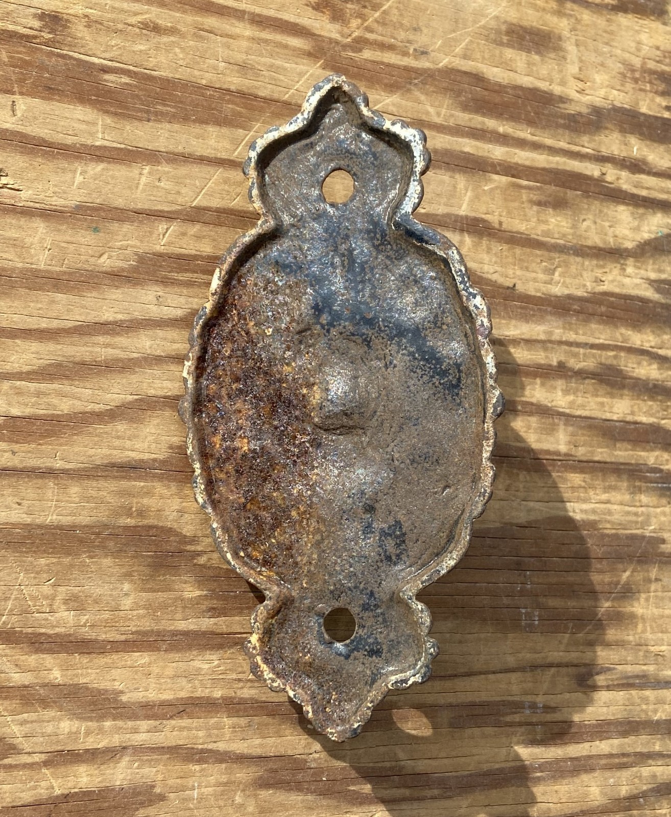 Antique Victorian Cast Iron Architectural Hardware Ornate Oil Lamp Wall Bracket