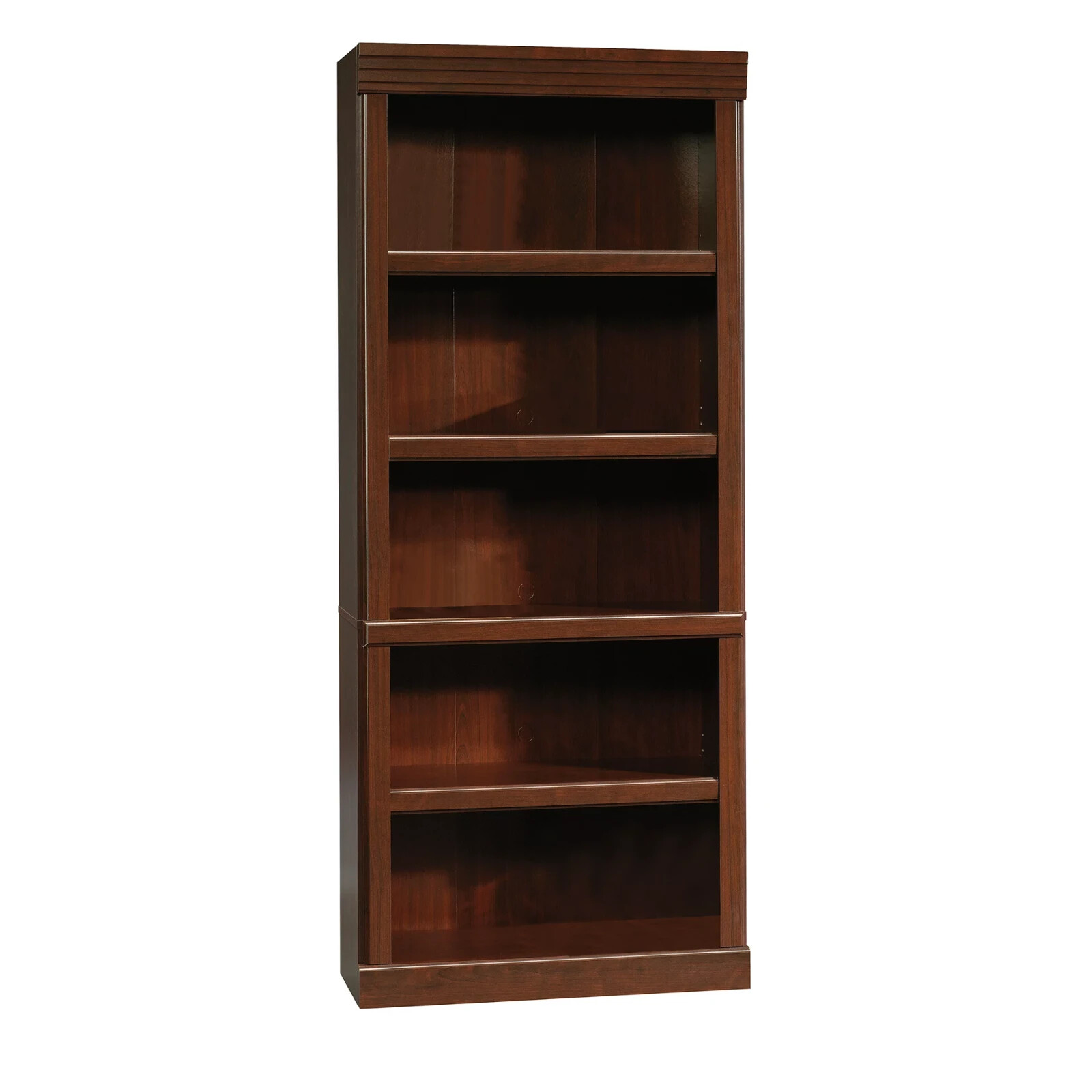 Bookcase 5 Shelf Cherry Adjustable Shelving Furniture Storage Book Bookshelf NEW