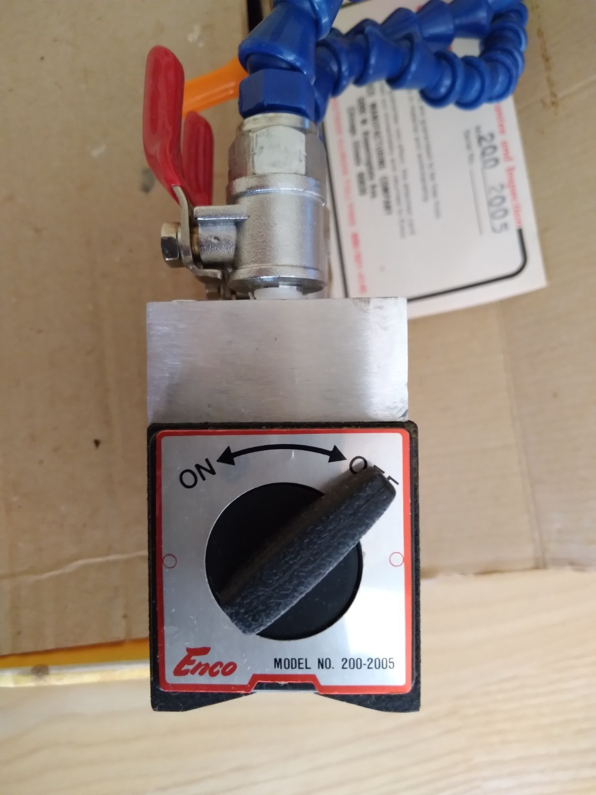 Magnetic Base Nozzle Stand W/ 2 Flexible Coolant Nozzles Enco Model:200-2005